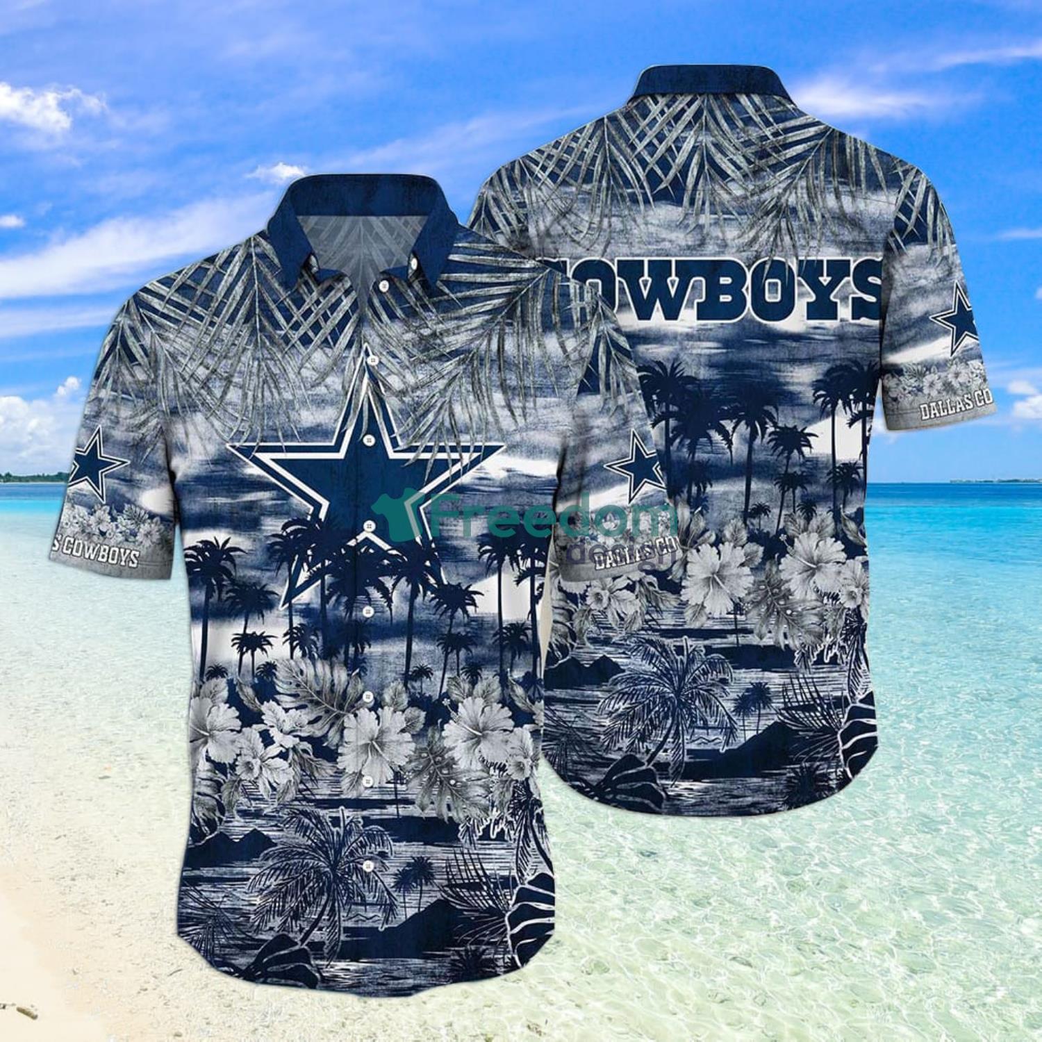 Dallas Cowboys NFL Tropical Flower Hawaiian Shirt And Short