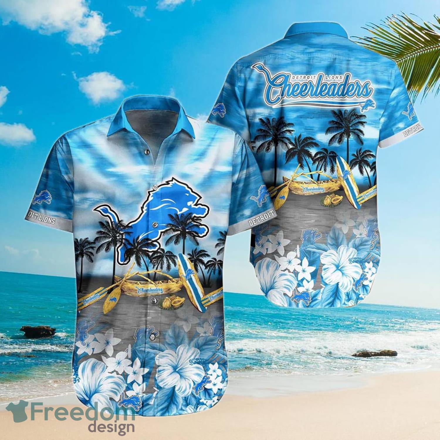 HOT Detroit Lions NFL Summer Hawaiian Shirt And Shorts