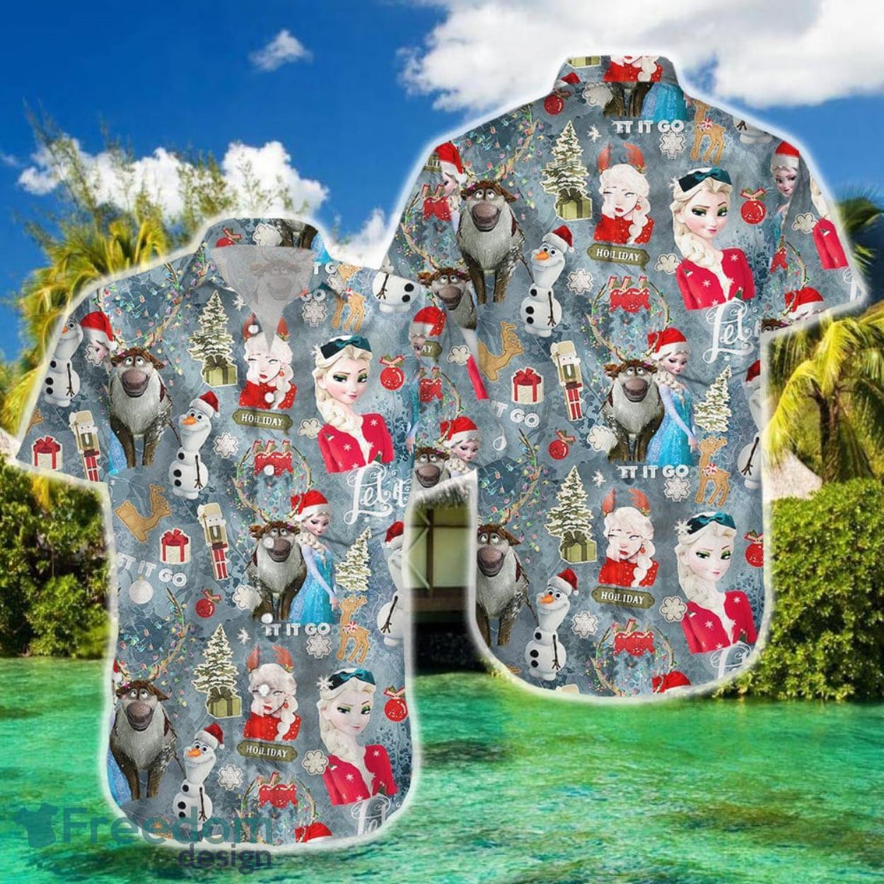 Disney World Tropical Hawaiian Unisex Shirt Mickey Minnie Donald Duck Floral