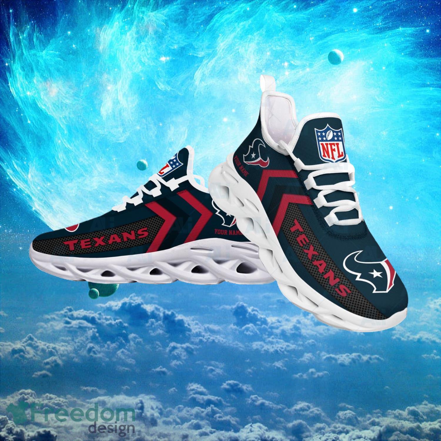 Houston Texans NFL Logo Fans Custom Name Max Soul Shoes Product Photo 2