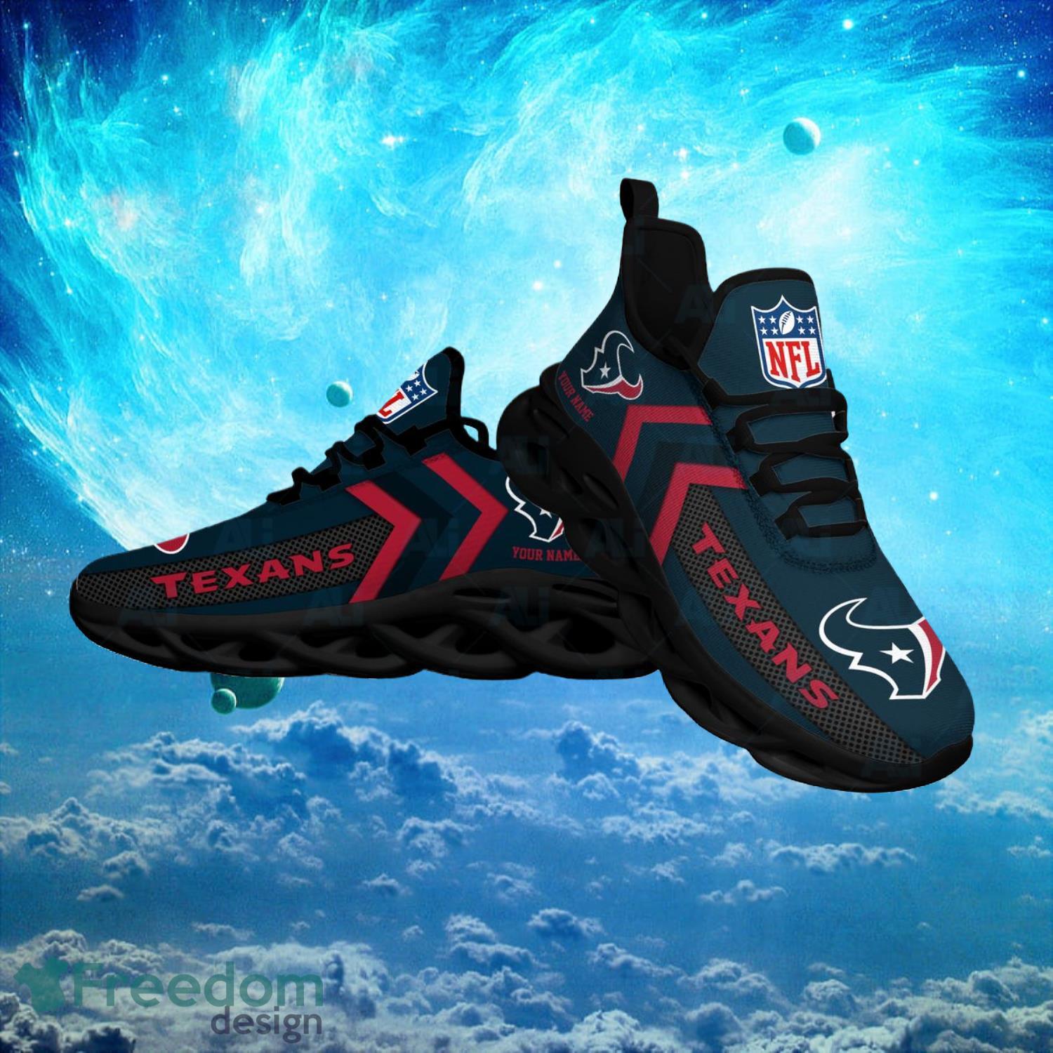 Houston Texans NFL Logo Fans Custom Name Max Soul Shoes Product Photo 1