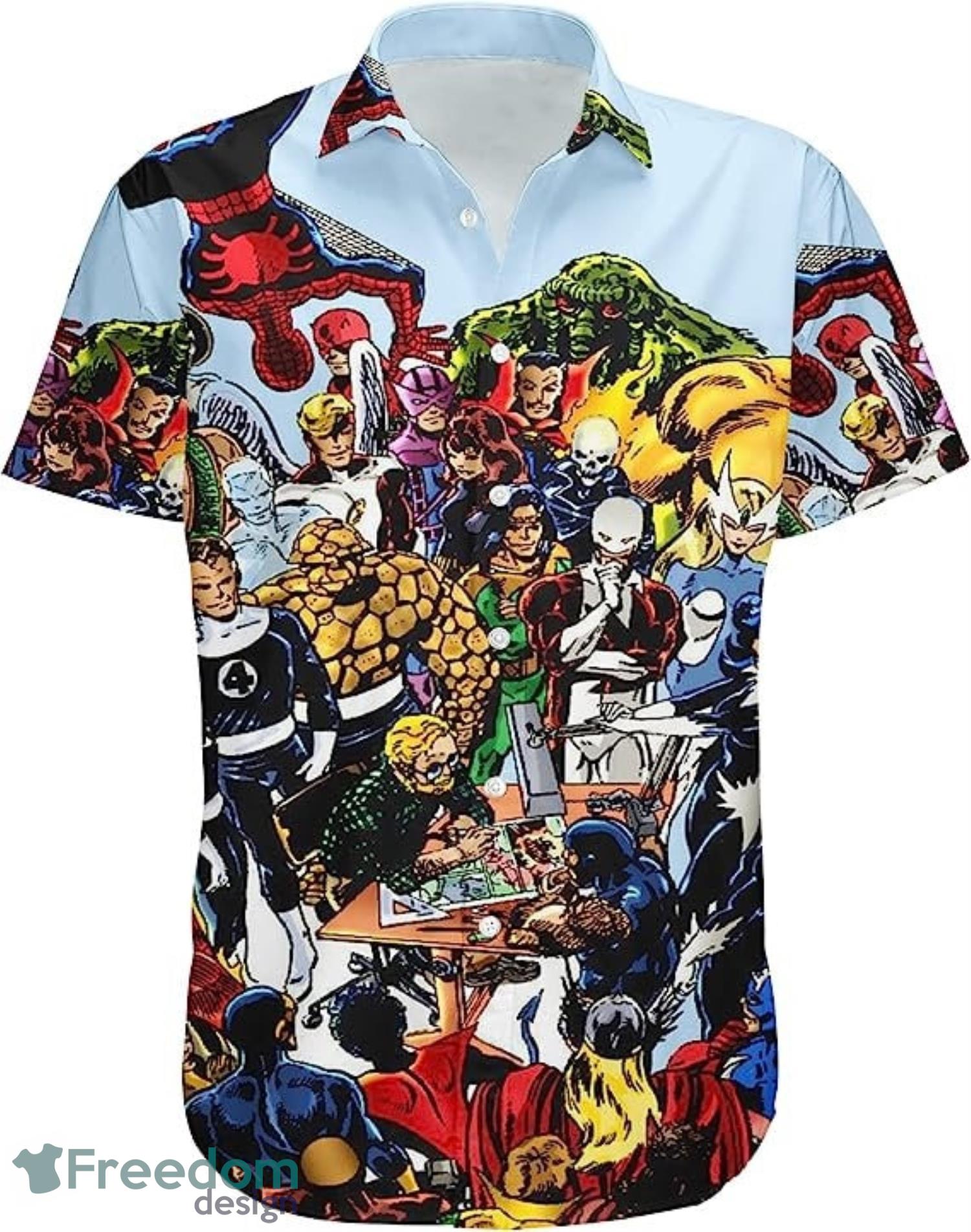 Avengers button hot sale up shirt