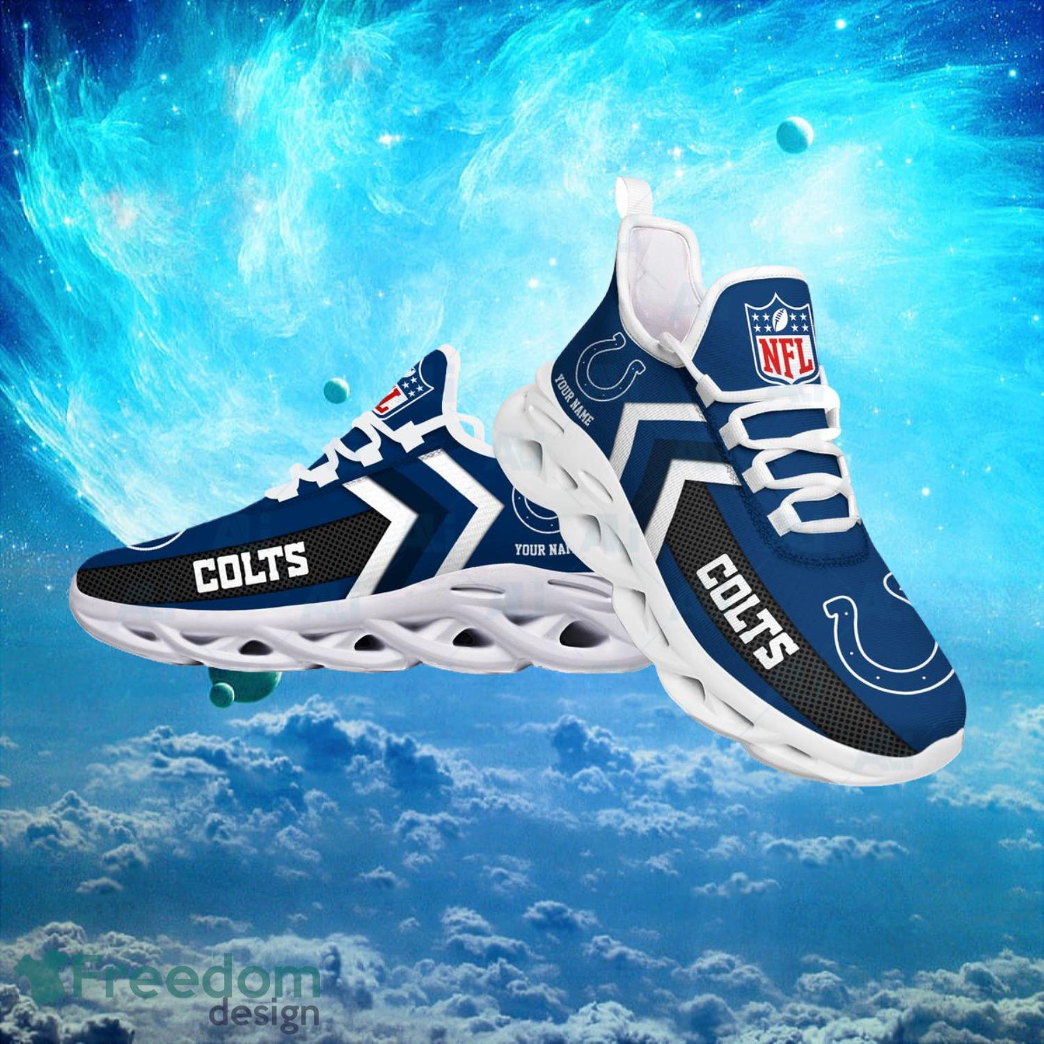 Indianapolis Colts NFL Logo Fans Custom Name Max Soul Shoes Product Photo 2