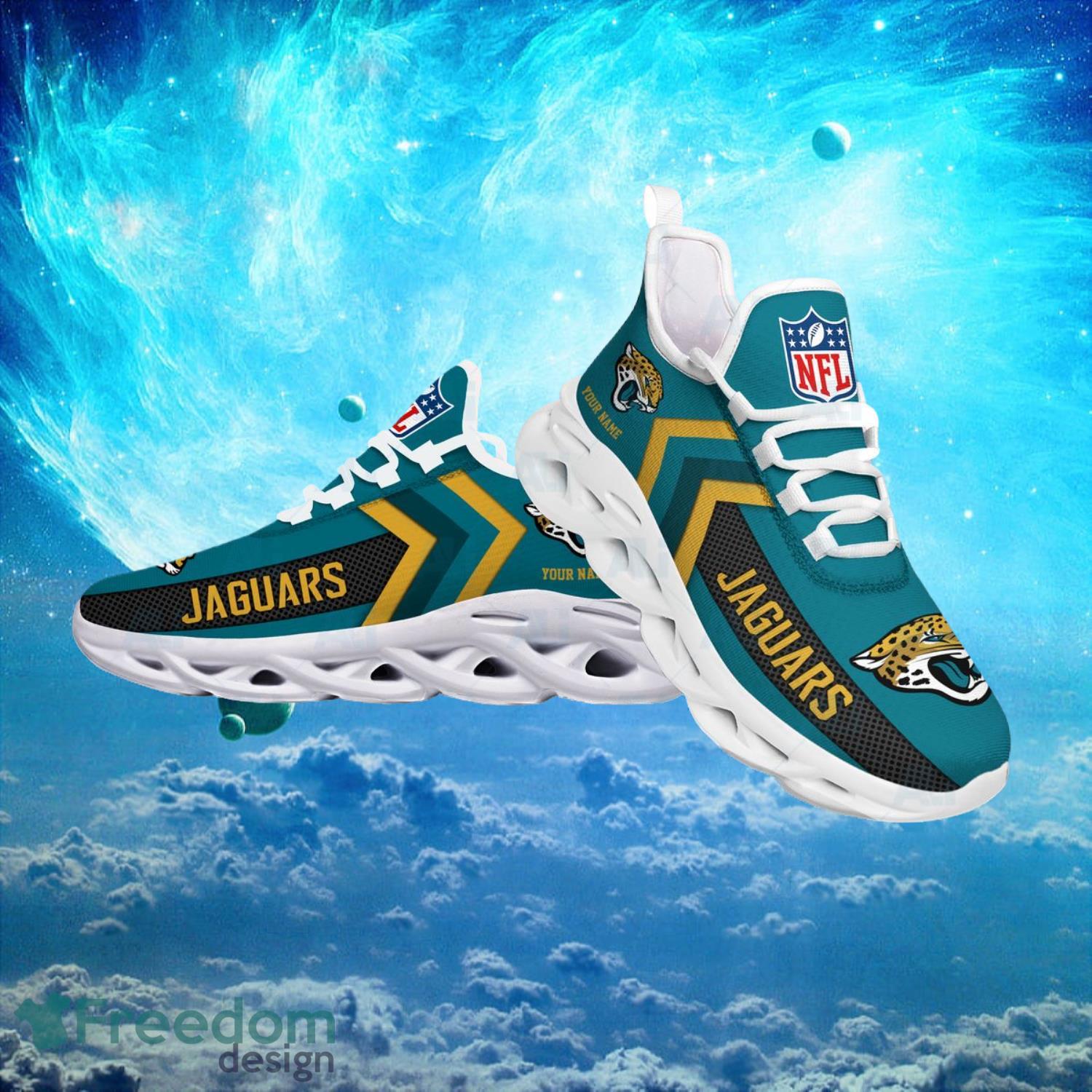 Jacksonville Jaguars NFL Logo Fans Custom Name Max Soul Shoes Product Photo 2