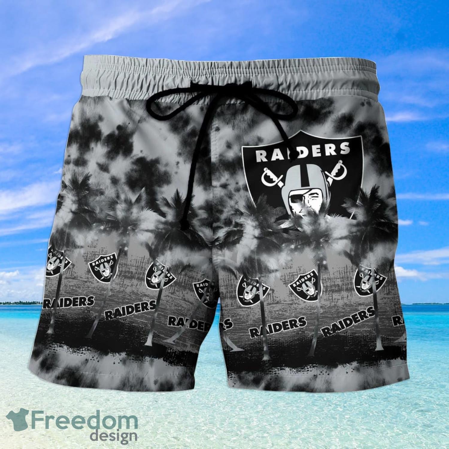 Las Vegas Raiders NFL Aloha Hawaiian Shirt And Shorts image Las Vegas Raiders NFL Aloha Hawaiian Shirt And Shorts Product Photo 2
