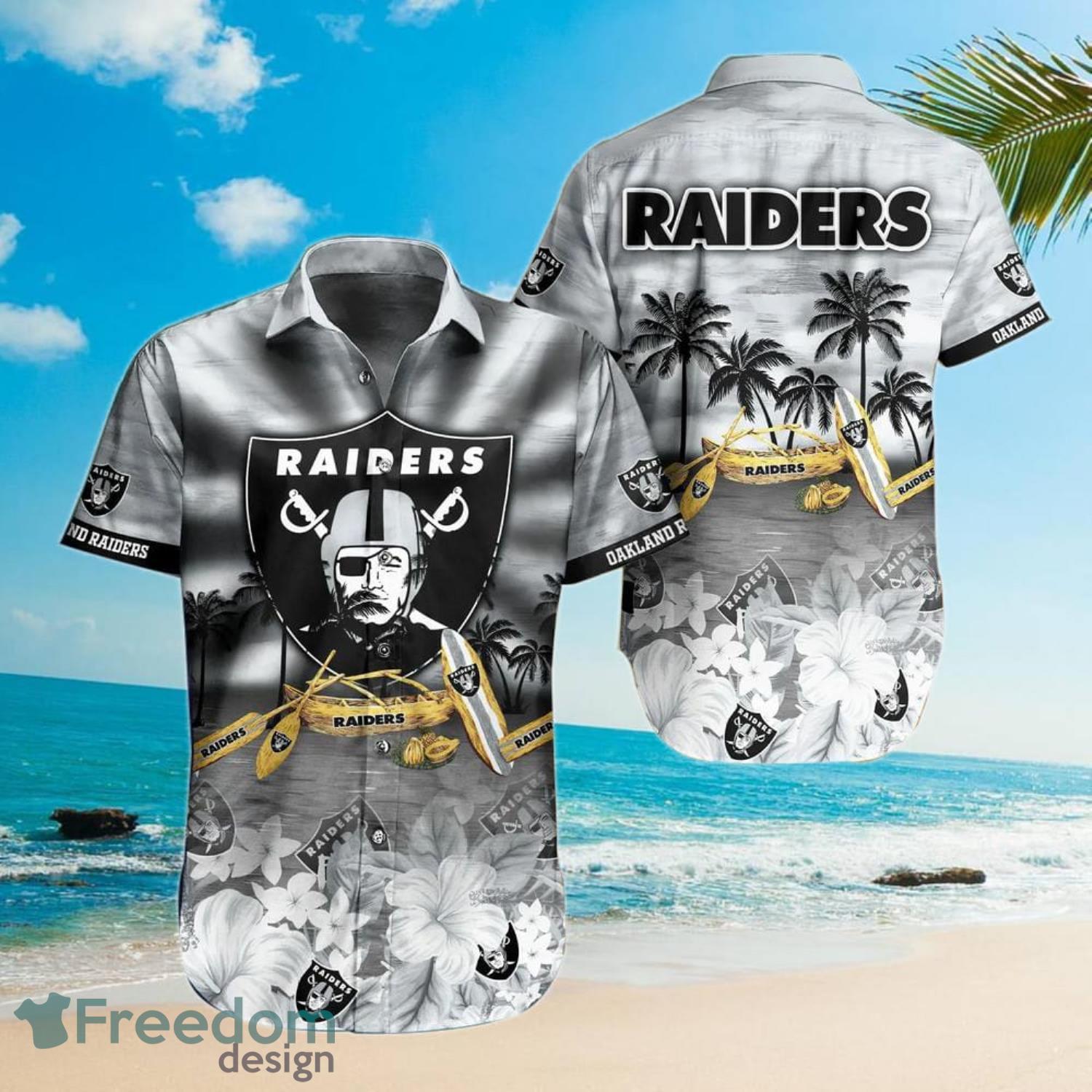 Las Vegas Raiders NFL Palm Trees Summer Beach Hawaiian Shirt And