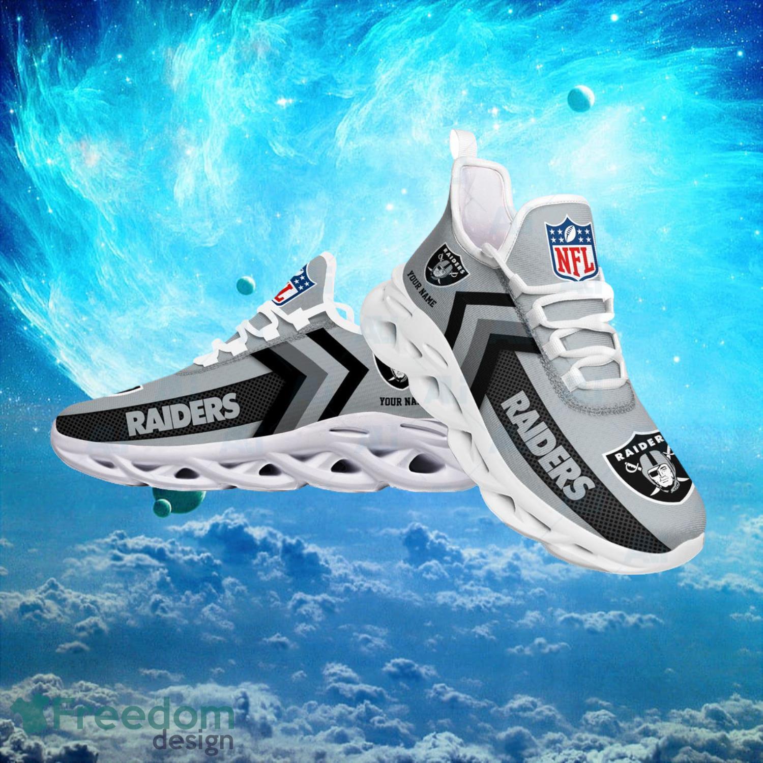 Las Vegas Raiders NFL Logo Fans Custom Name Max Soul Shoes Product Photo 2