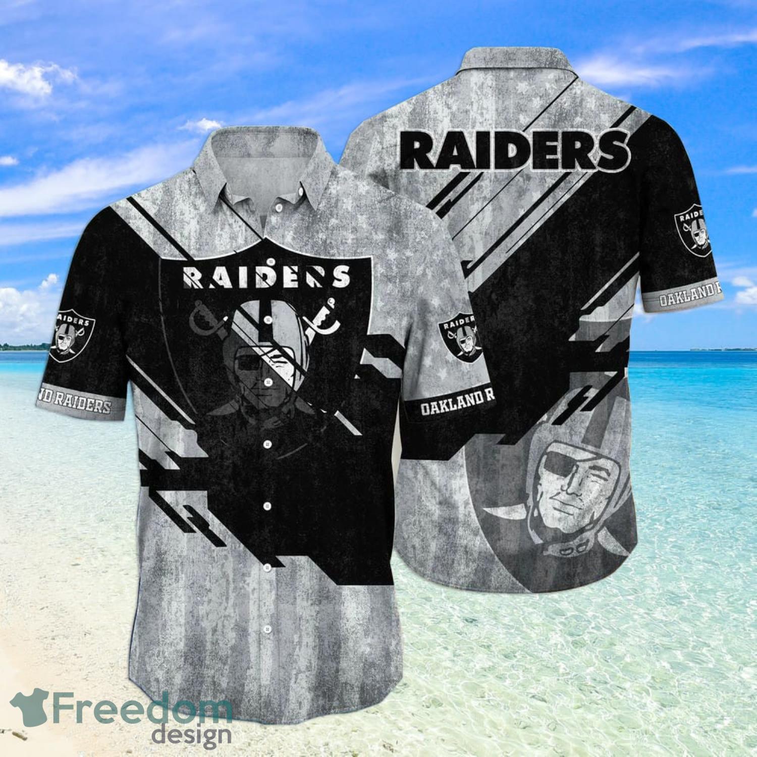 Las Vegas Raiders Hawaiian Shirt NFL Football 3D Print Custom Name Button Up  Hawaiian Shirt - T-shirts Low Price