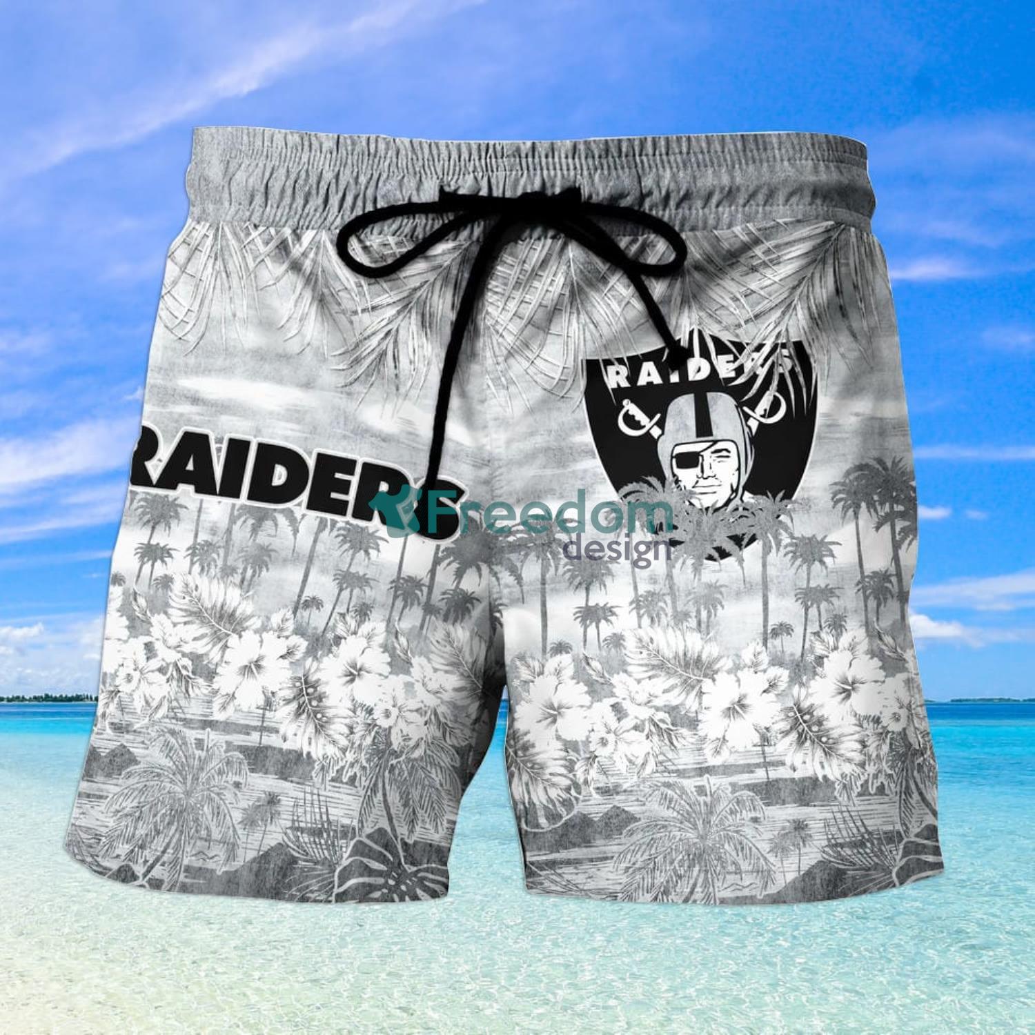 Las Vegas Raiders Summer Beach Shirt and Shorts Full Over Print