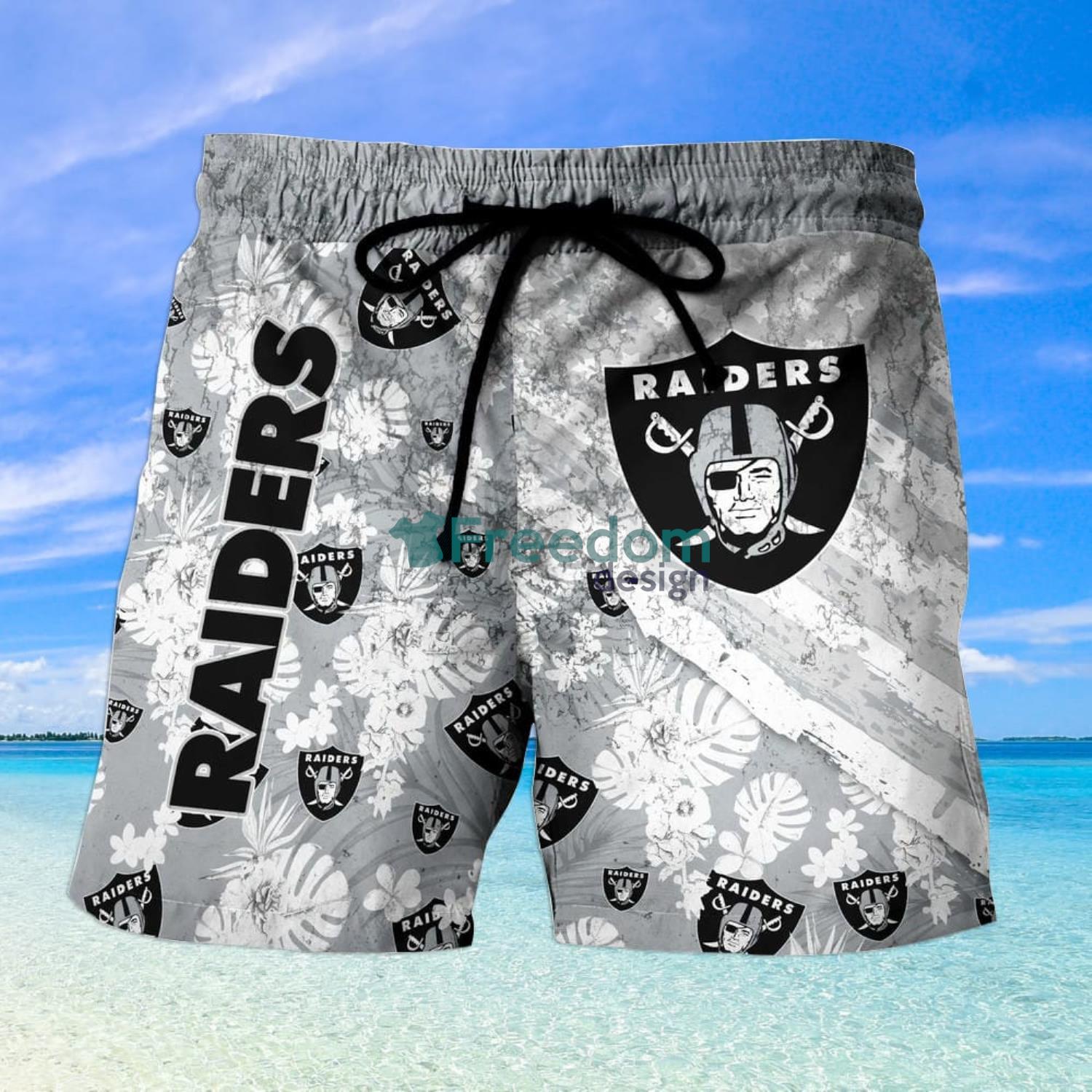 Las Vegas Raiders T-Shirts Beach Shorts Outfit Summer Casual Short Sleeve  Shorts