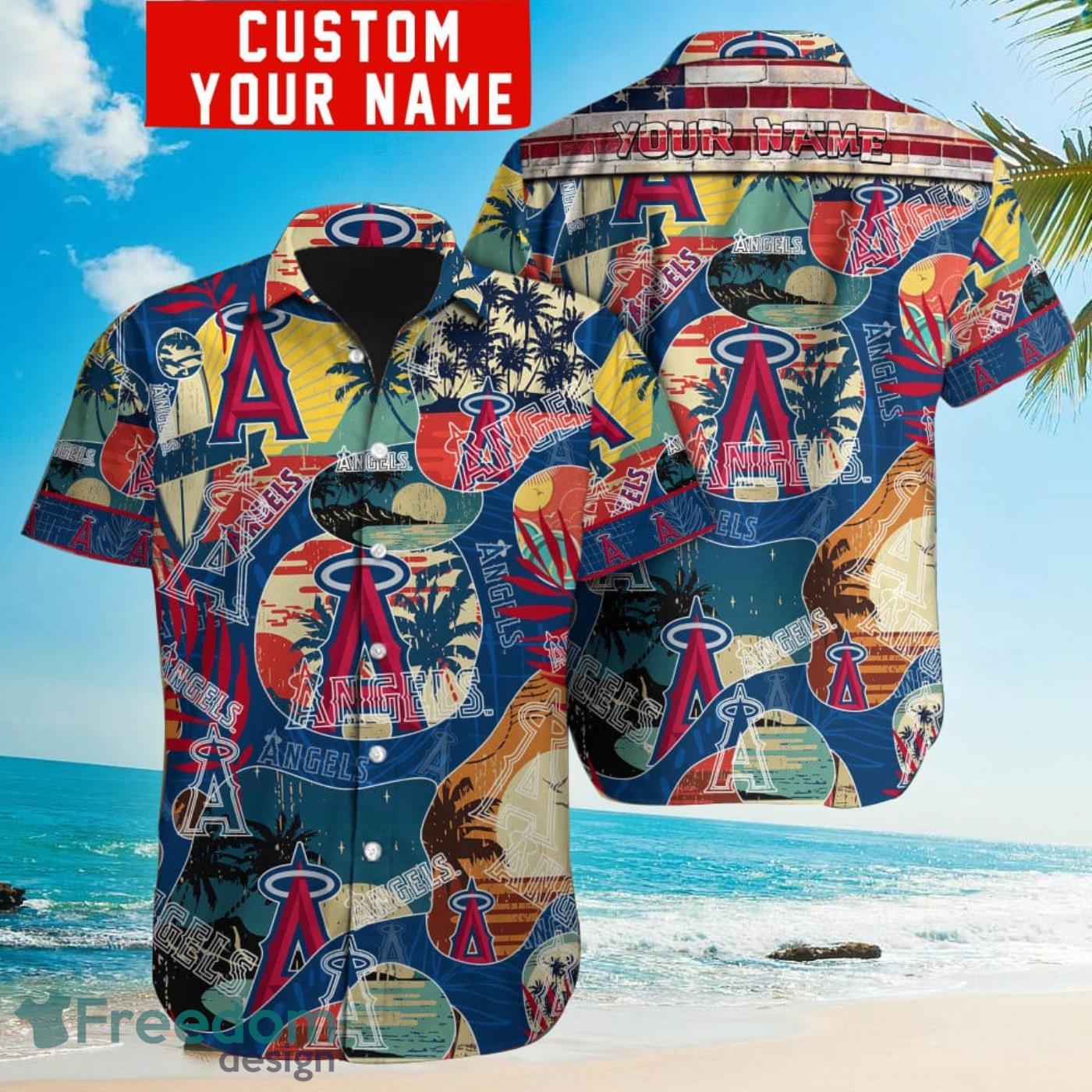 Los Angeles Angels MLB Coconut Beach Logo Fans Gift Hawaiian Shirt