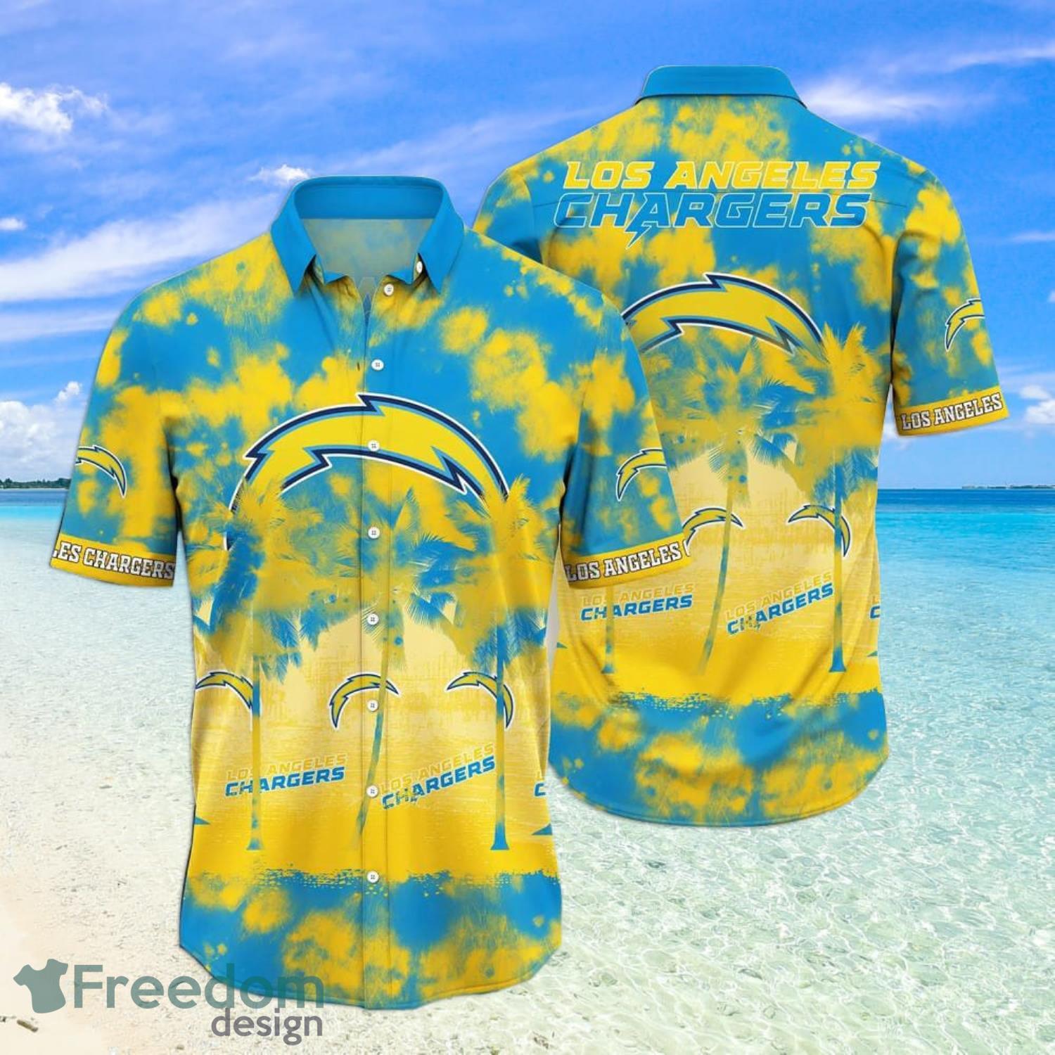 Los Angeles Chargers Hawaiian Shirt And Short - Freedomdesign