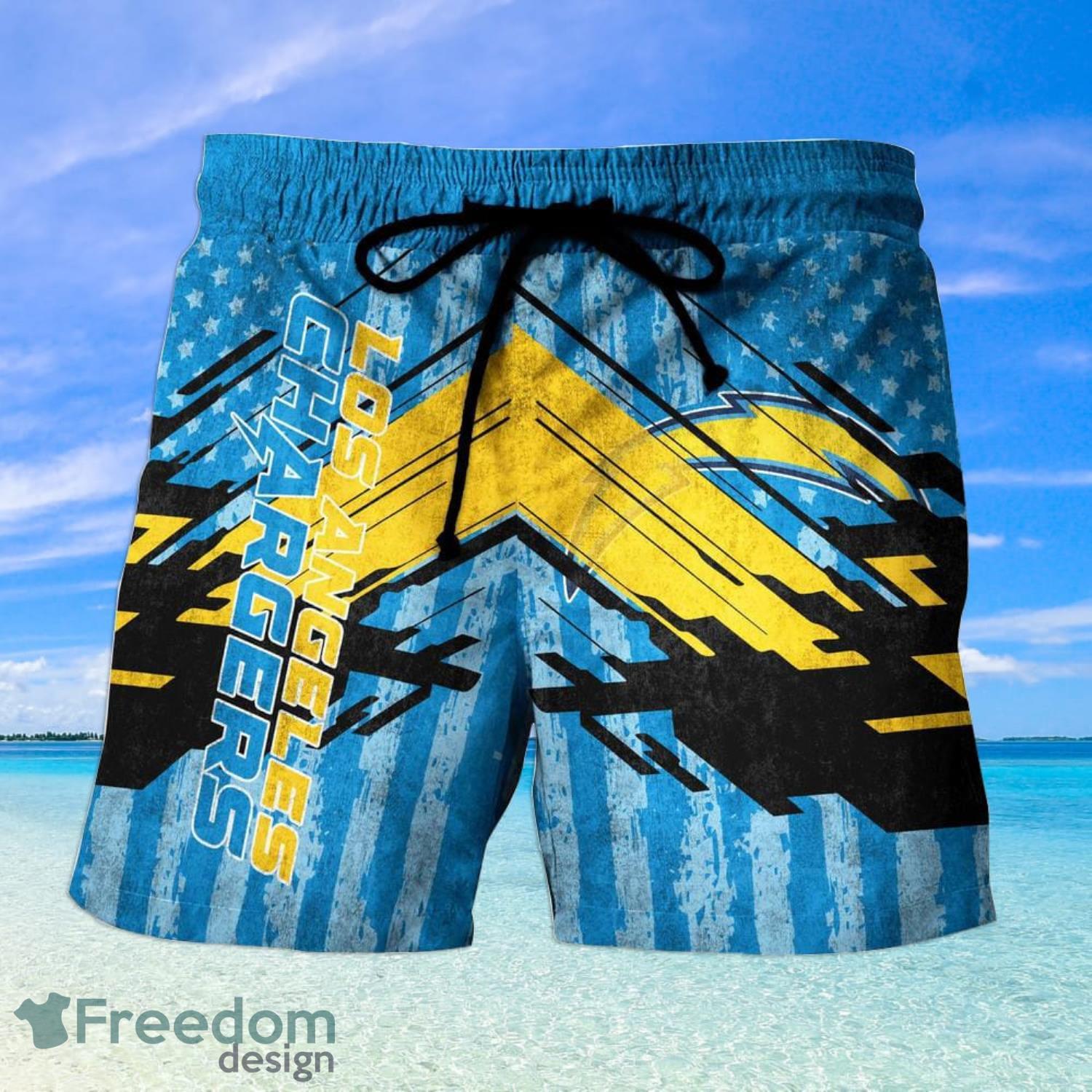 Los Angeles Chargers NFL Logo Combo Hawaiian Shirt And Short Summer For Men  Women - Freedomdesign