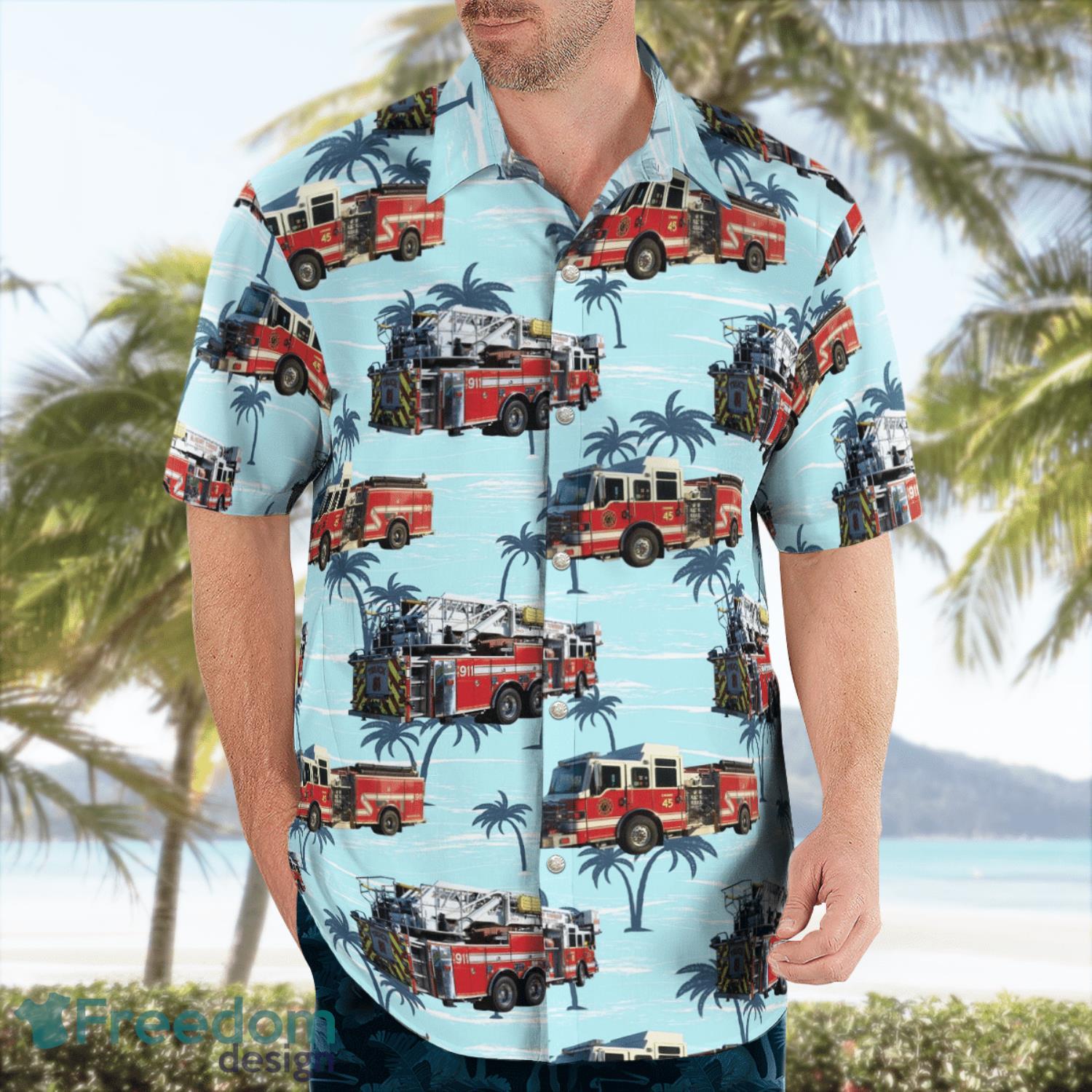 McHenry Township Fire Protection District McHenry Illinois Aloha Summer Gift Hawaiian Shirt image McHenry Township Fire Protection District McHenry Illinois Aloha Summer Gift Hawaiian Shirt Product Photo 3