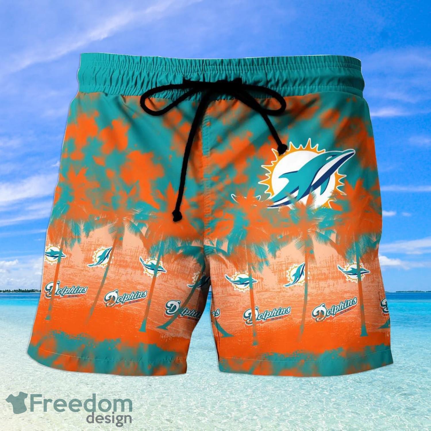 Miami Dolphins NFL Aloha Hawaiian Shirt And Shorts image Miami Dolphins NFL Aloha Hawaiian Shirt And Shorts Product Photo 2