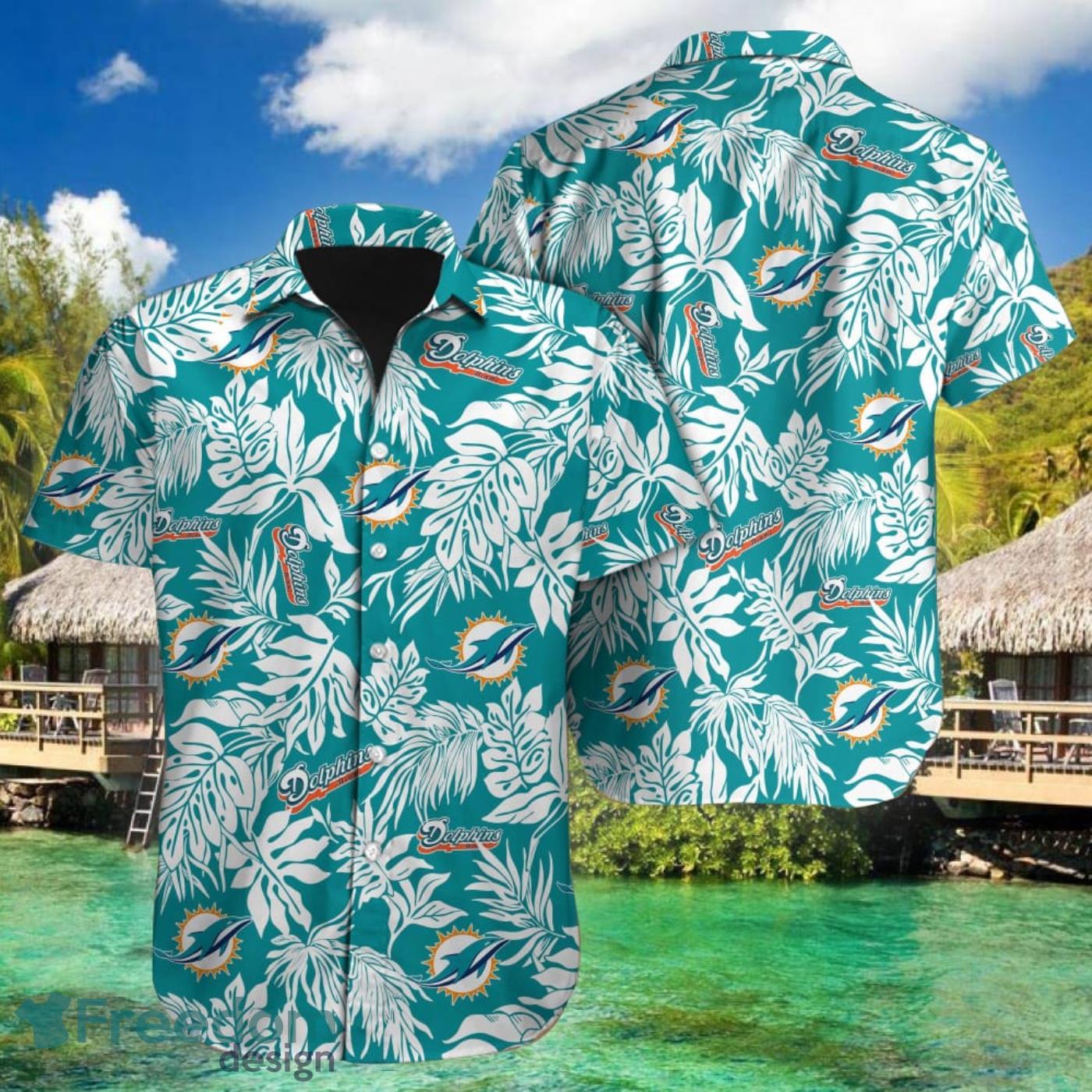 Miami Dolphins NFL Hawaiian shirt Custom Name Summer Gift - Freedomdesign