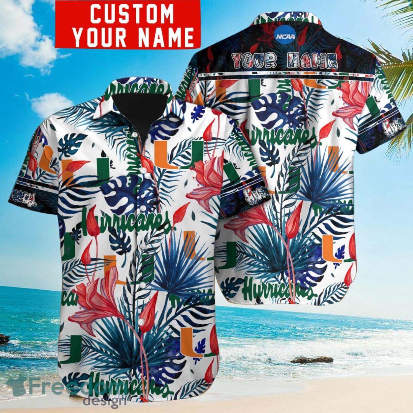 Miami Hurricanes Hawaiian Shirt Camouflage NCAA Summer Custom Number And  Name For Fans Gift - Freedomdesign