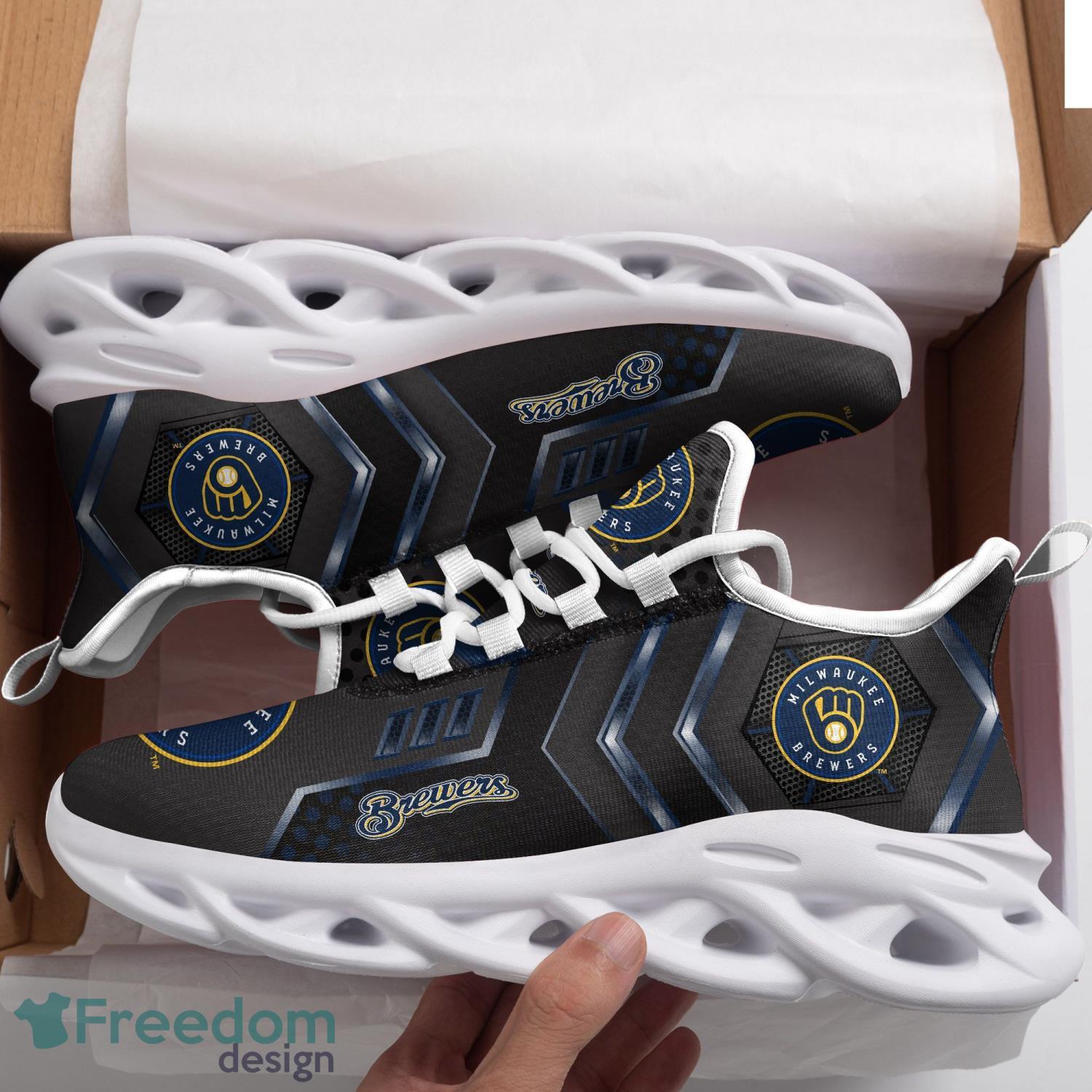 Milwaukee Brewers Sneakers or Tennis Shoes Men Size 10 or Women Size 12