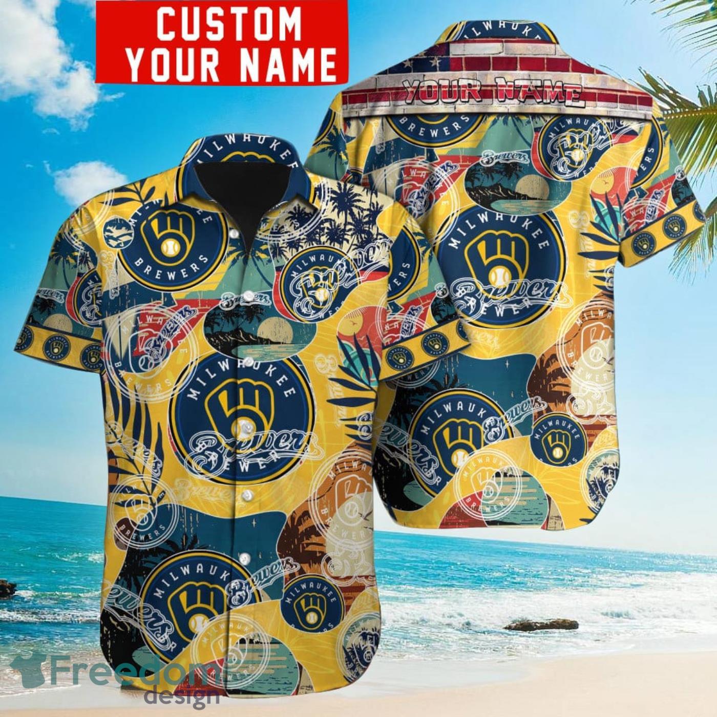 Milwaukee Brewers MLB Hot Sports Summer Print Hawaiian Shirts For