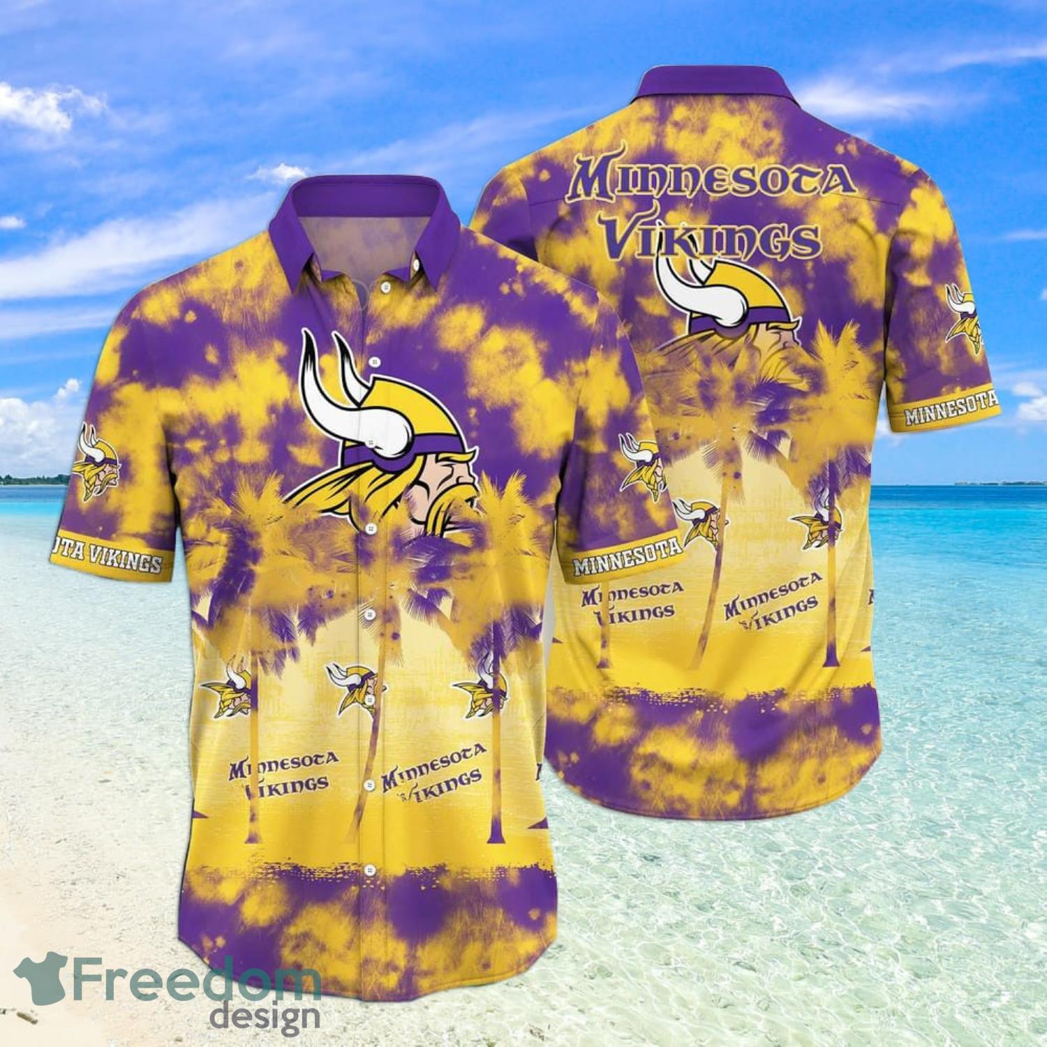 Minnesota Vikings NFL Combo Summer Hawaiian Shirt And Pants