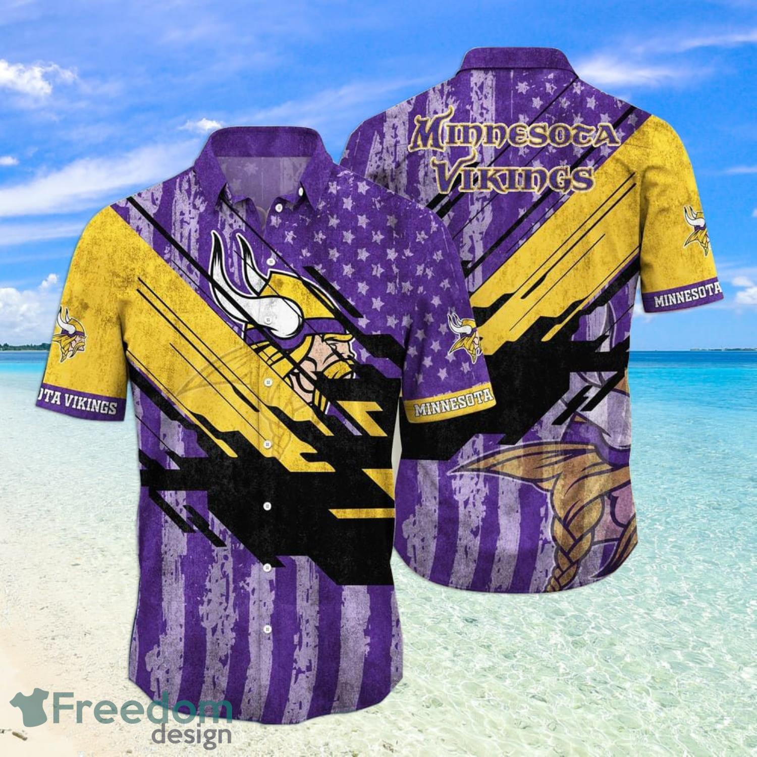 Minnesota Vikings NFL Combo Summer Hawaiian Shirt And Pants