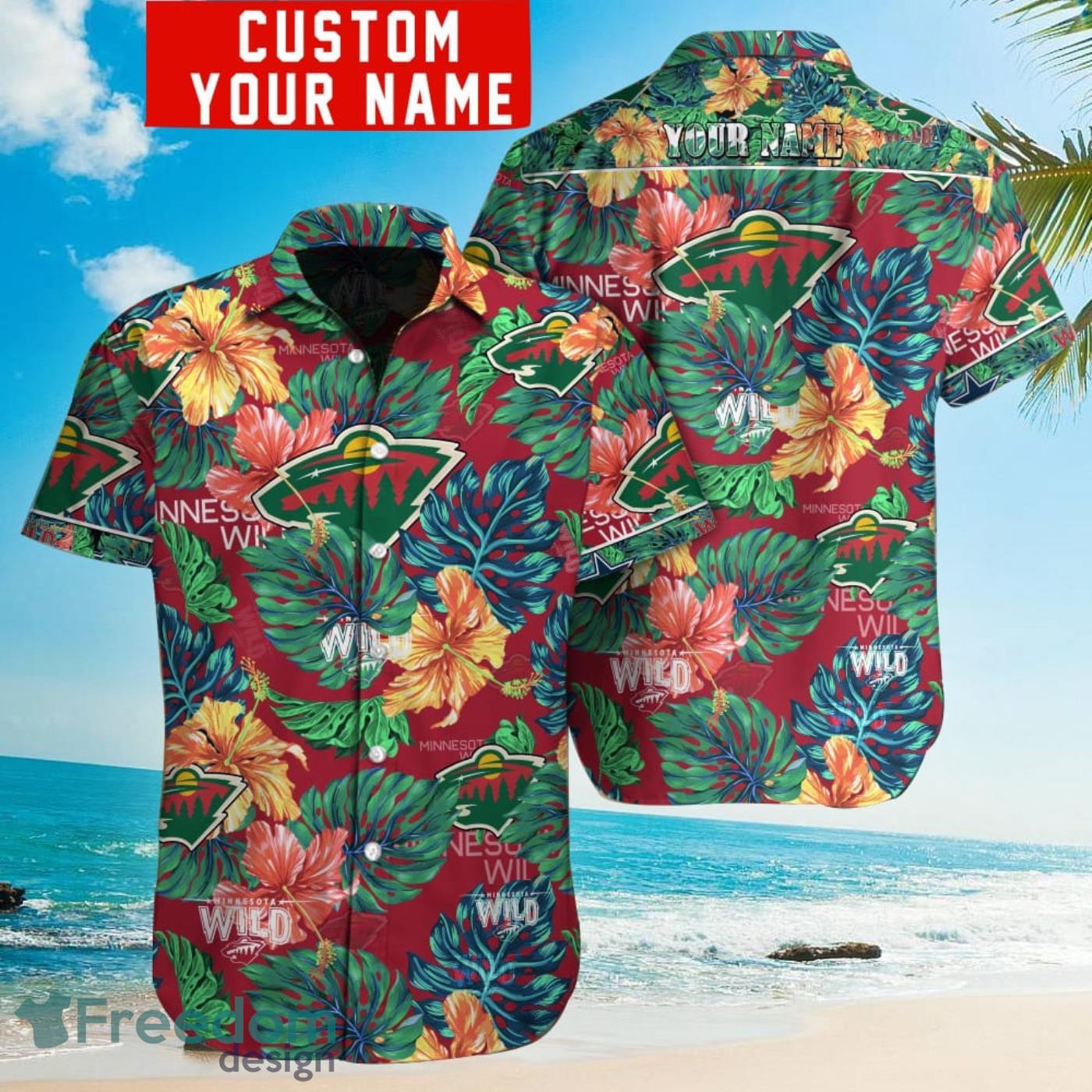 Minnesota Twins New Trends Custom Name And Number Christmas Hawaiian Shirt  - Freedomdesign