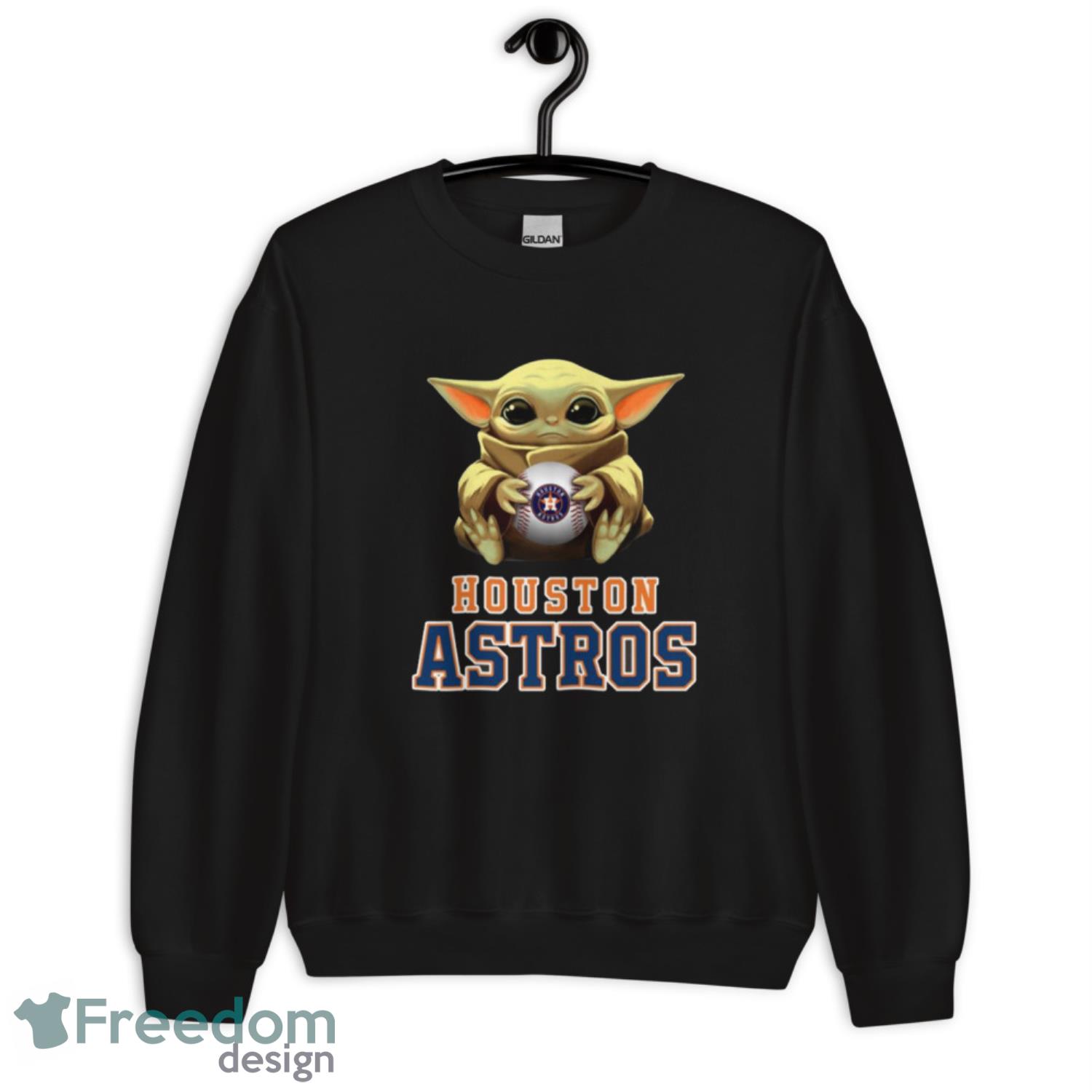 Houston Astros Baby Yoda Star Wars Christmas Hawaiian Shirt - Freedomdesign