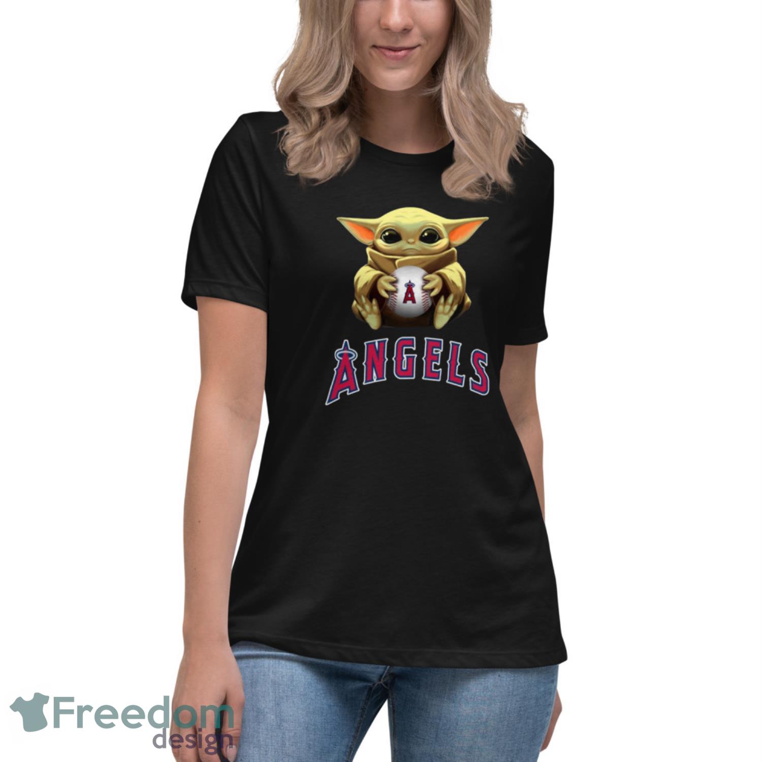 MLB Baseball Los Angeles Angels Star Wars Baby Yoda Shirt T Shirt -  Freedomdesign