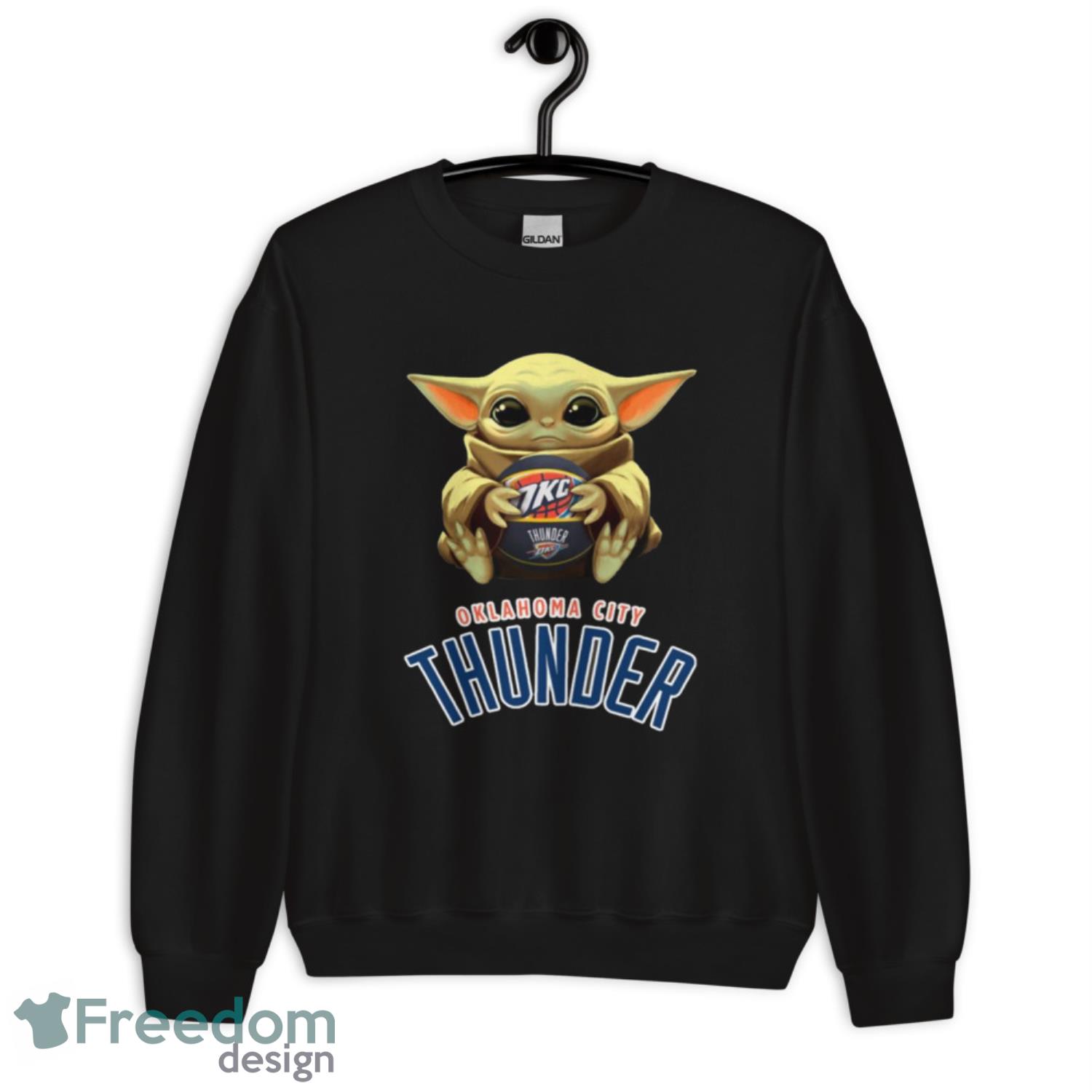NBA Basketball Oklahoma City Thunder Star Wars Baby Yoda Shirt T Shirt - Unisex Crewneck Sweatshirt NBA Basketball Oklahoma City Thunder Star Wars Baby Yoda Shirt T Shirt - Unisex Crewneck Sweatshirt