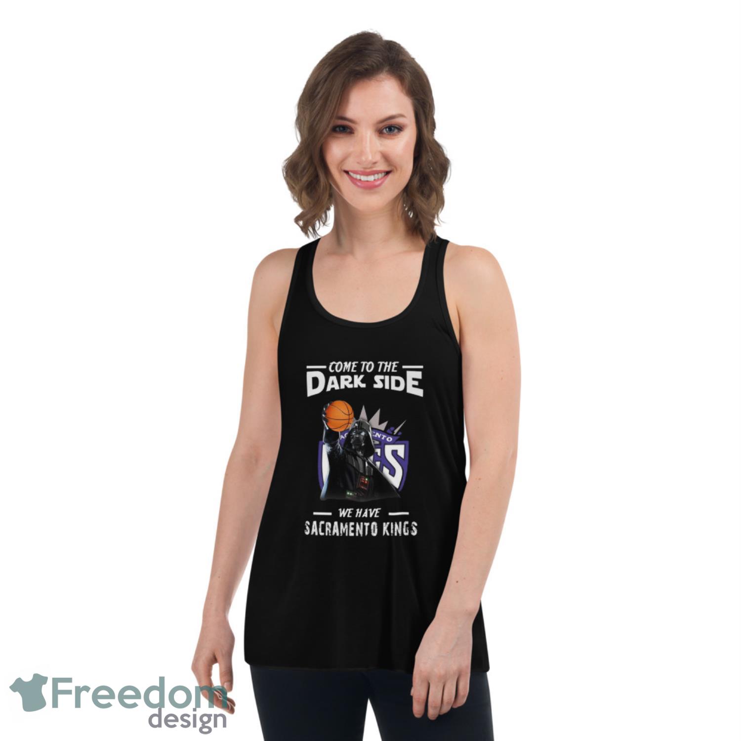 NBA Come To The Dark Side We Have Sacramento Kings Star Wars Darth Vader Basketball T Shirt - Womens Flowy Racerback Tank NBA Come To The Dark Side We Have Sacramento Kings Star Wars Darth Vader Basketball T Shirt - Womens Flowy Racerback Tank
