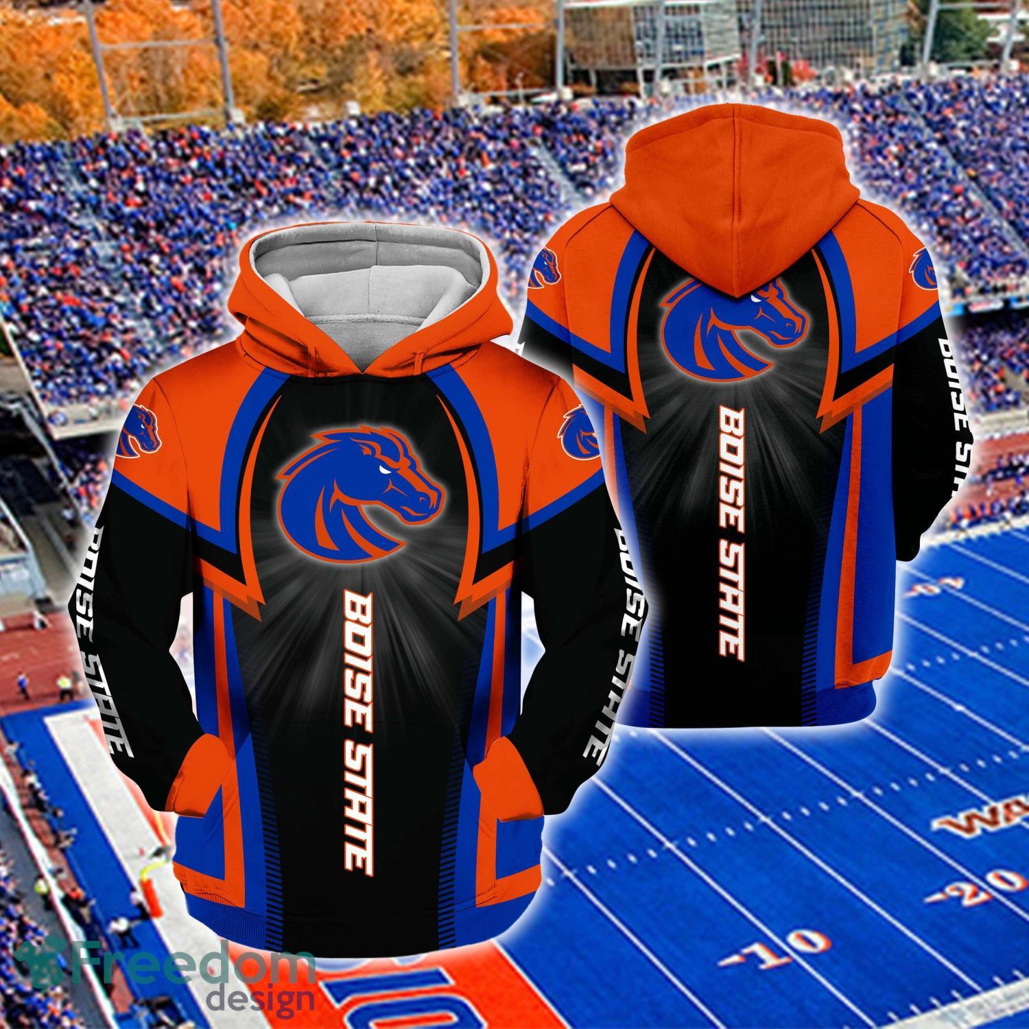 Boise State Broncos NCAA T-Shirt Hoodie Sweatshirt All Over Print 3D Shirt  - Freedomdesign