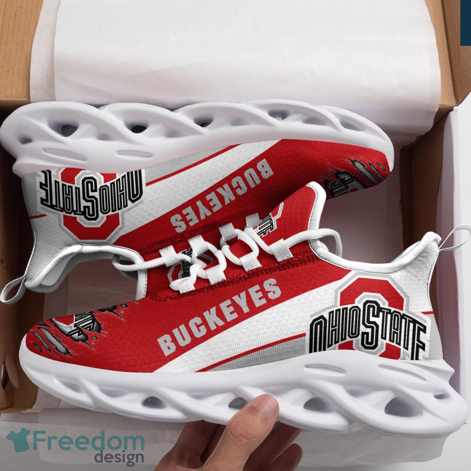 NCAA Ohio State Buckeyes Max Soul Shoes Running Sneakers For Fans Product Photo 2 NCAA Ohio State Buckeyes Max Soul Shoes Running Sneakers For Fans Product Photo 2