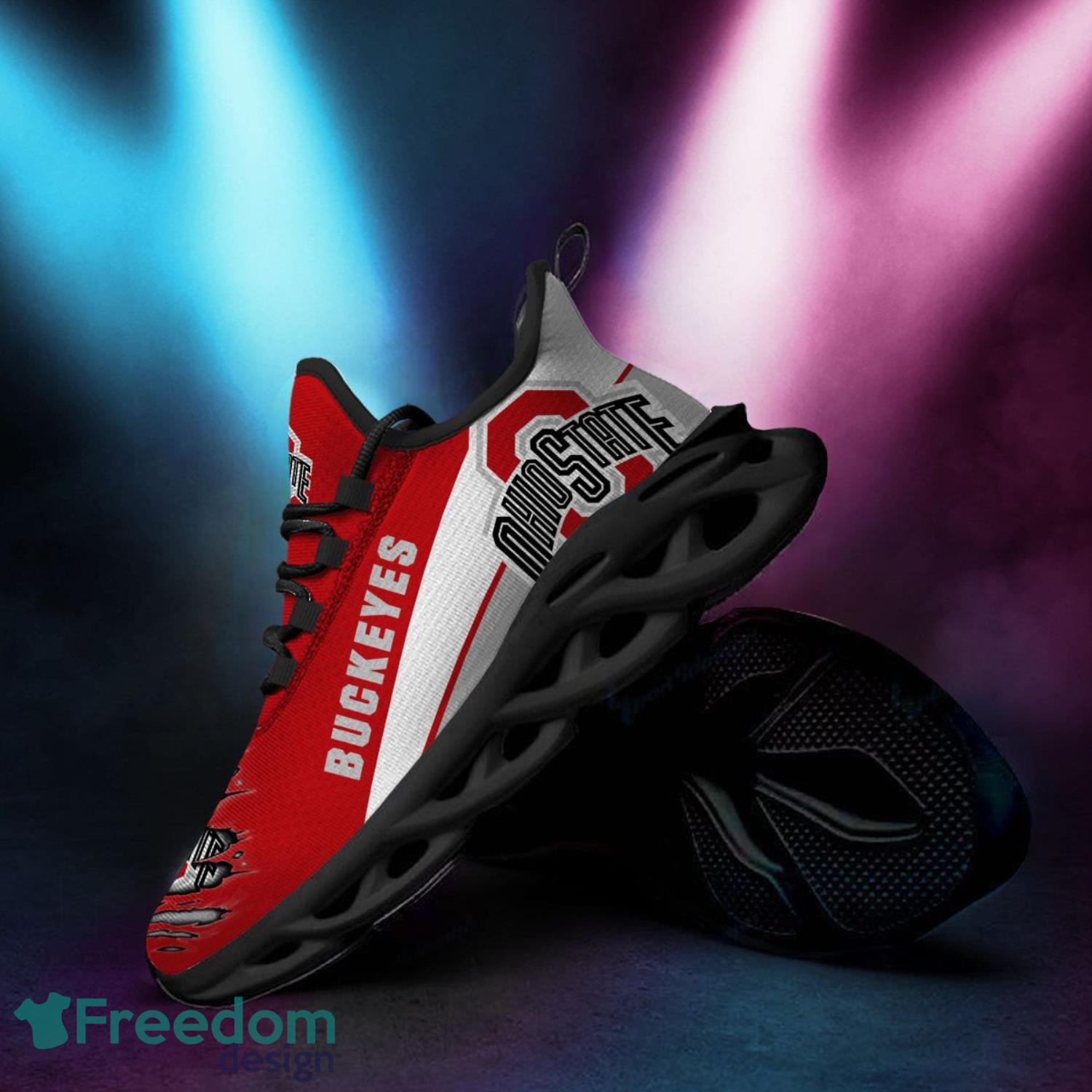 NCAA Ohio State Buckeyes Max Soul Shoes Running Sneakers For Fans image NCAA Ohio State Buckeyes Max Soul Shoes Running Sneakers For Fans Product Photo 3