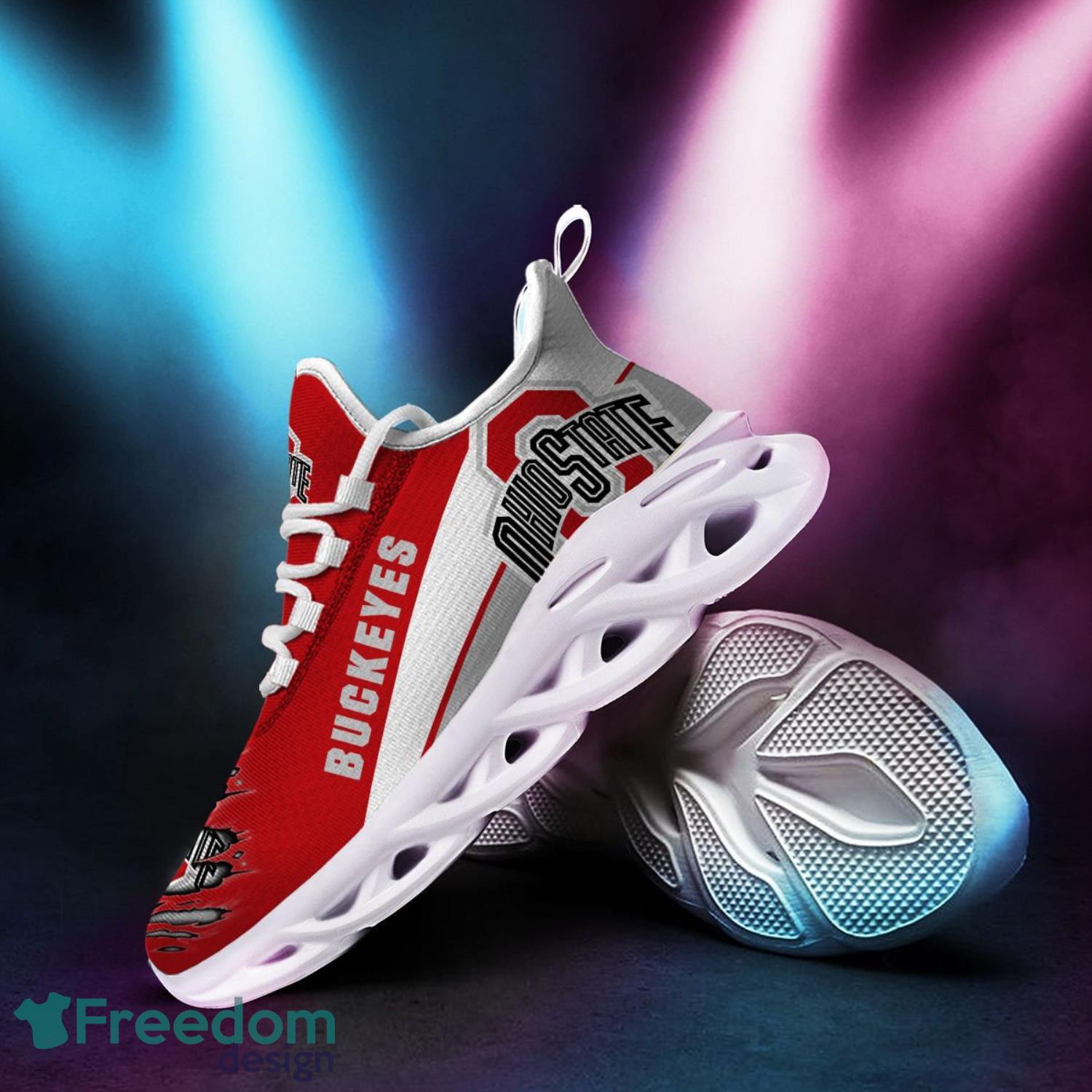 NCAA Ohio State Buckeyes Max Soul Shoes Running Sneakers For Fans Product Photo 4 NCAA Ohio State Buckeyes Max Soul Shoes Running Sneakers For Fans Product Photo 4