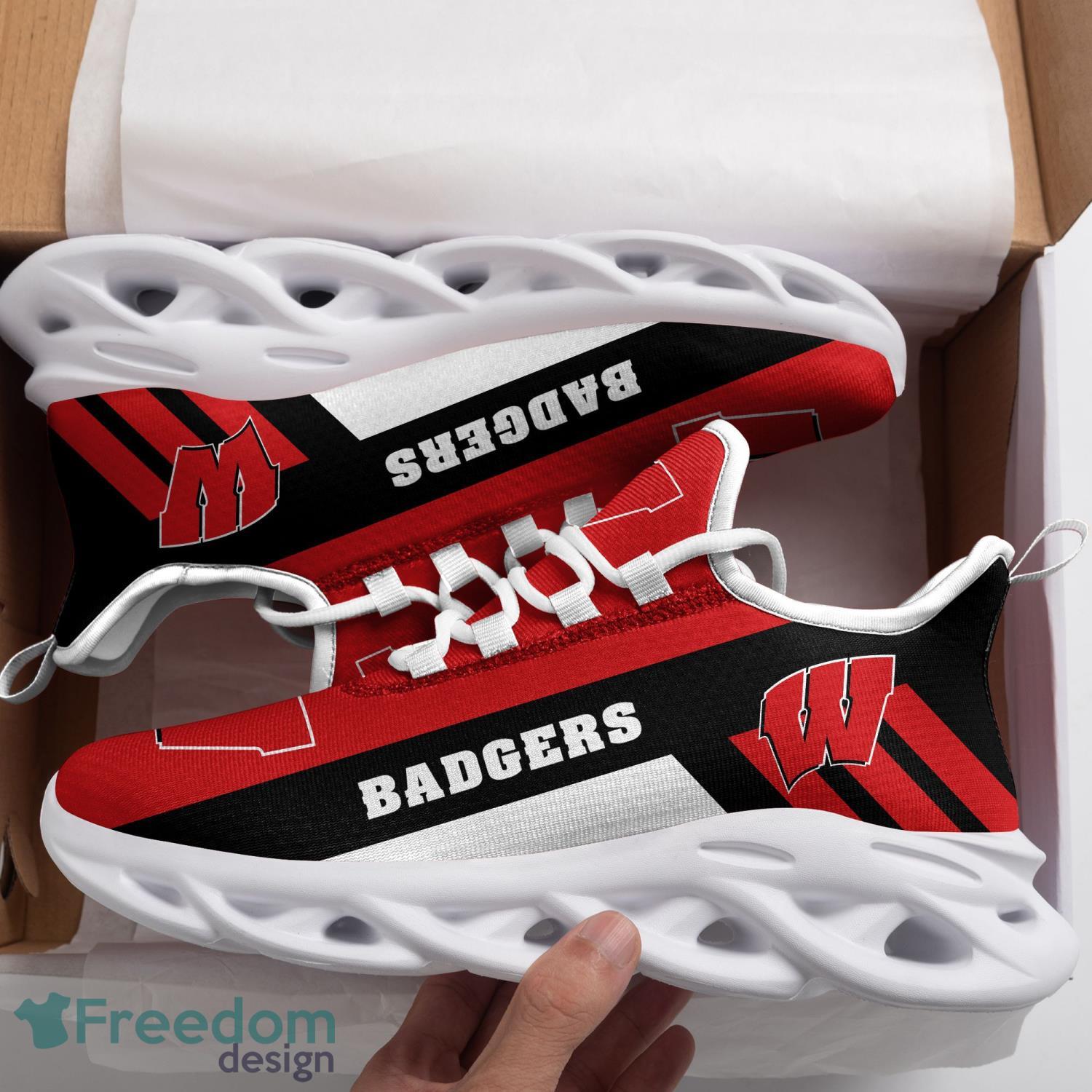 NCAA Wisconsin Badgers Max Soul Shoes Running Sneakers For Fans Product Photo 2 NCAA Wisconsin Badgers Max Soul Shoes Running Sneakers For Fans Product Photo 2