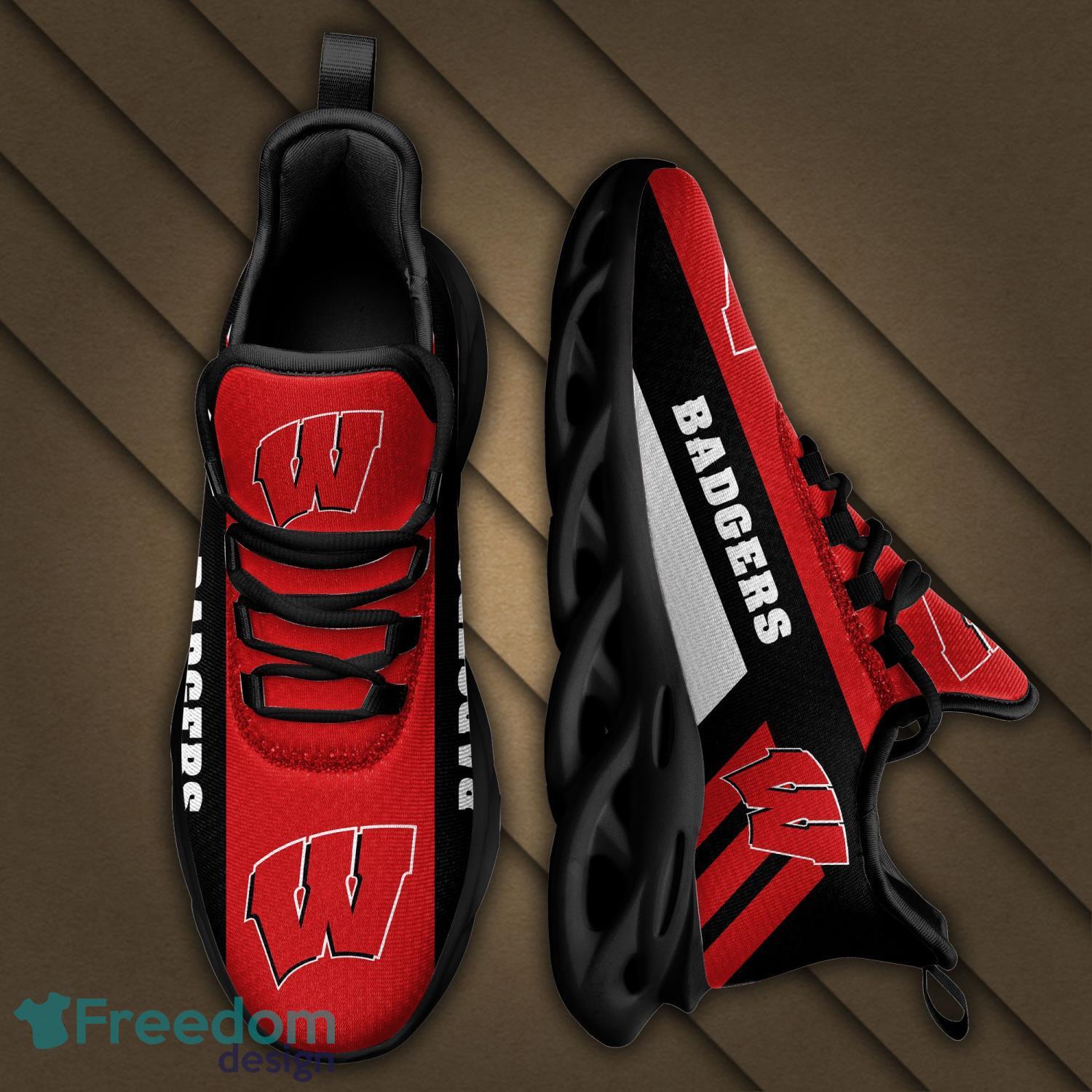 NCAA Wisconsin Badgers Max Soul Shoes Running Sneakers For Fans image NCAA Wisconsin Badgers Max Soul Shoes Running Sneakers For Fans Product Photo 3