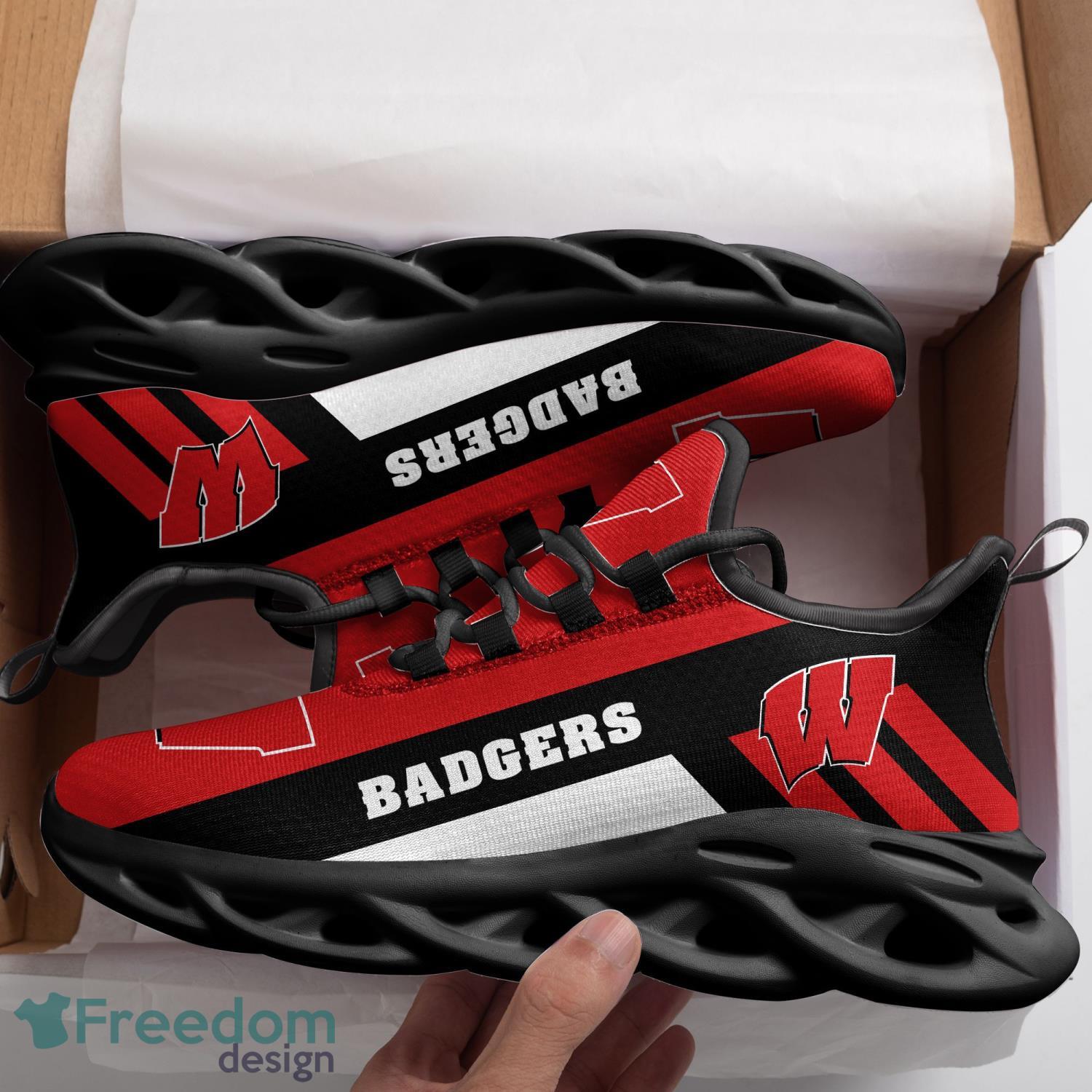 NCAA Wisconsin Badgers Max Soul Shoes Running Sneakers For Fans Product Photo 4 NCAA Wisconsin Badgers Max Soul Shoes Running Sneakers For Fans Product Photo 4