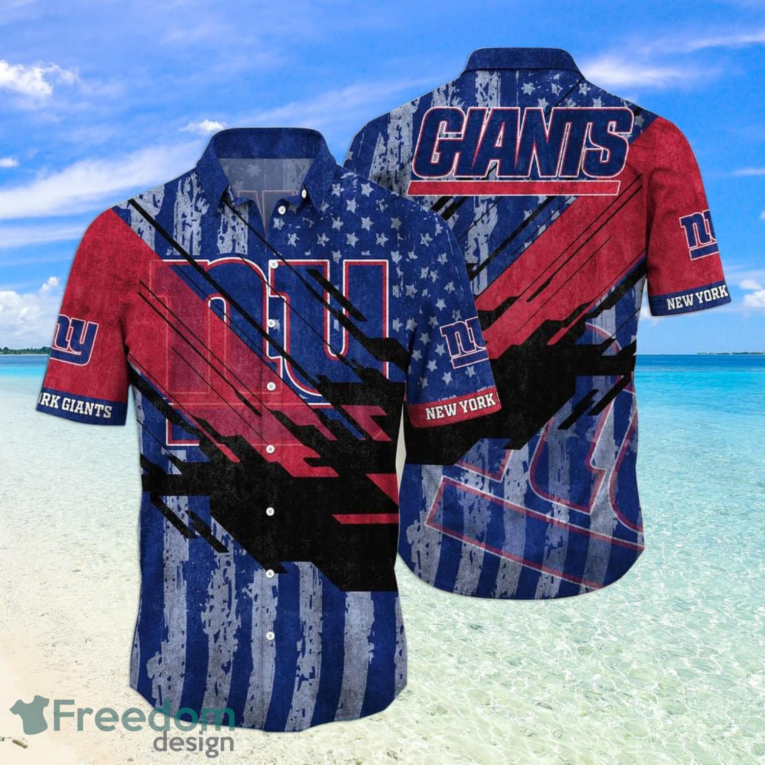 New York Giants Hawaiian Shirt Bold and Bright New York Giants