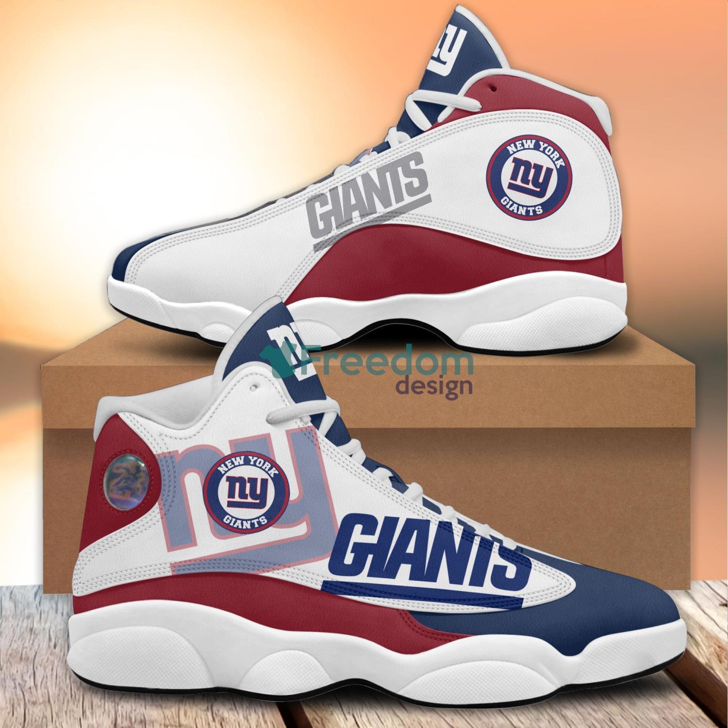 New York Giants NY Shoes Sneakers Air Jordan 13 For Fans Product Photo 1