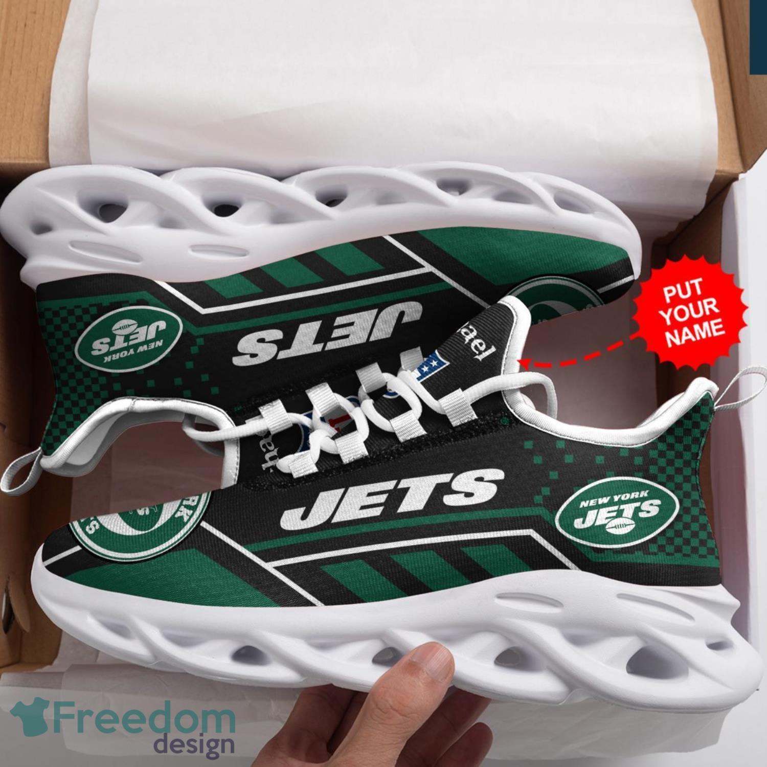 New York Jets NFL Clunky Max Soul Shoes Custom Name Unique Gift For Fans -  Freedomdesign