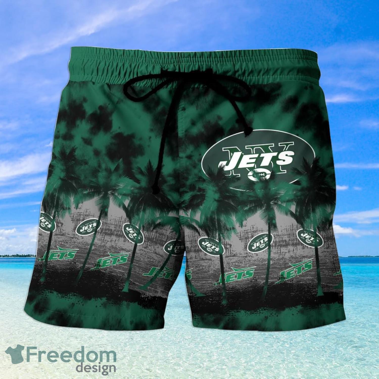 New York Jets NFL Aloha Hawaiian Shirt And Shorts image New York Jets NFL Aloha Hawaiian Shirt And Shorts Product Photo 2