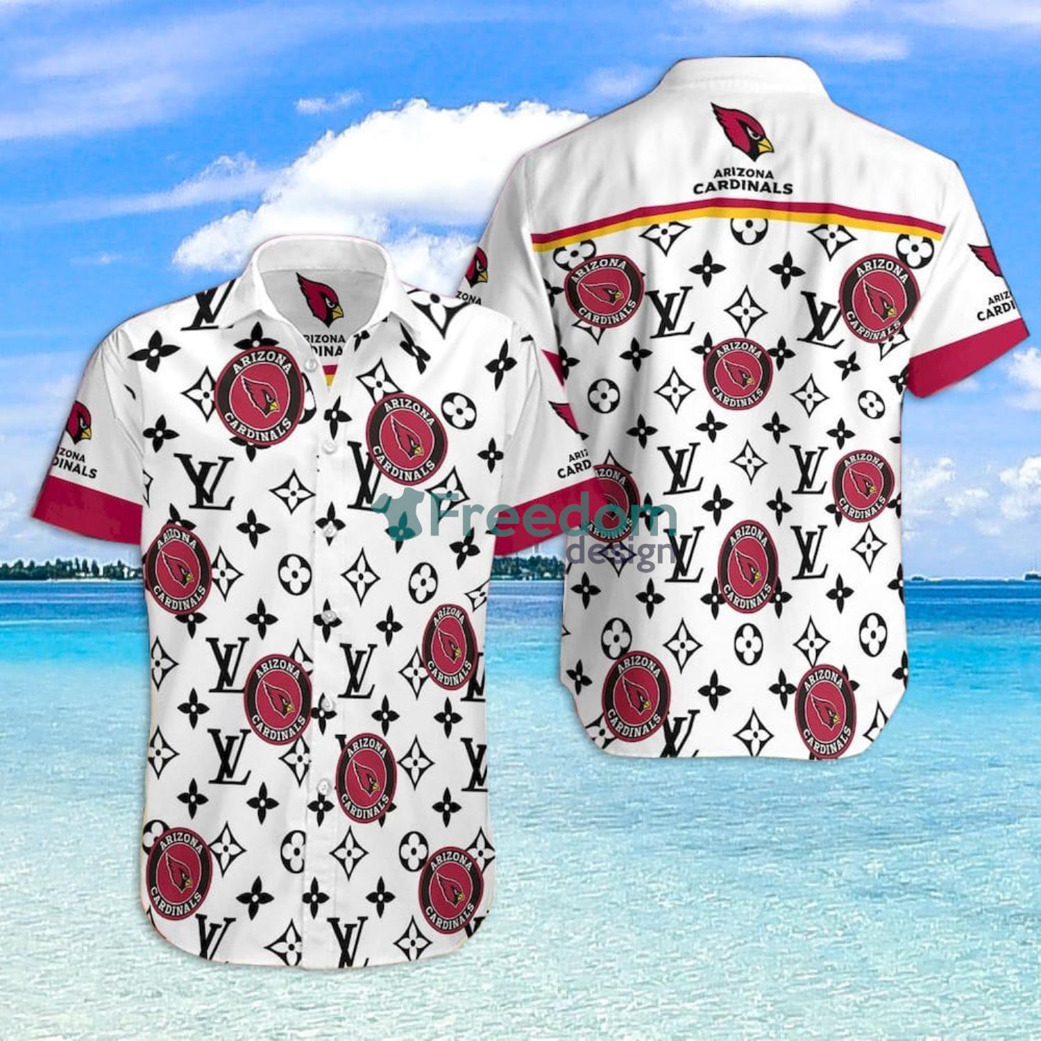 NFL Arizona Cardinals Hawaiian Shirt Red Gold Hawaiian Shirt - Ingenious  Gifts Your Whole Family