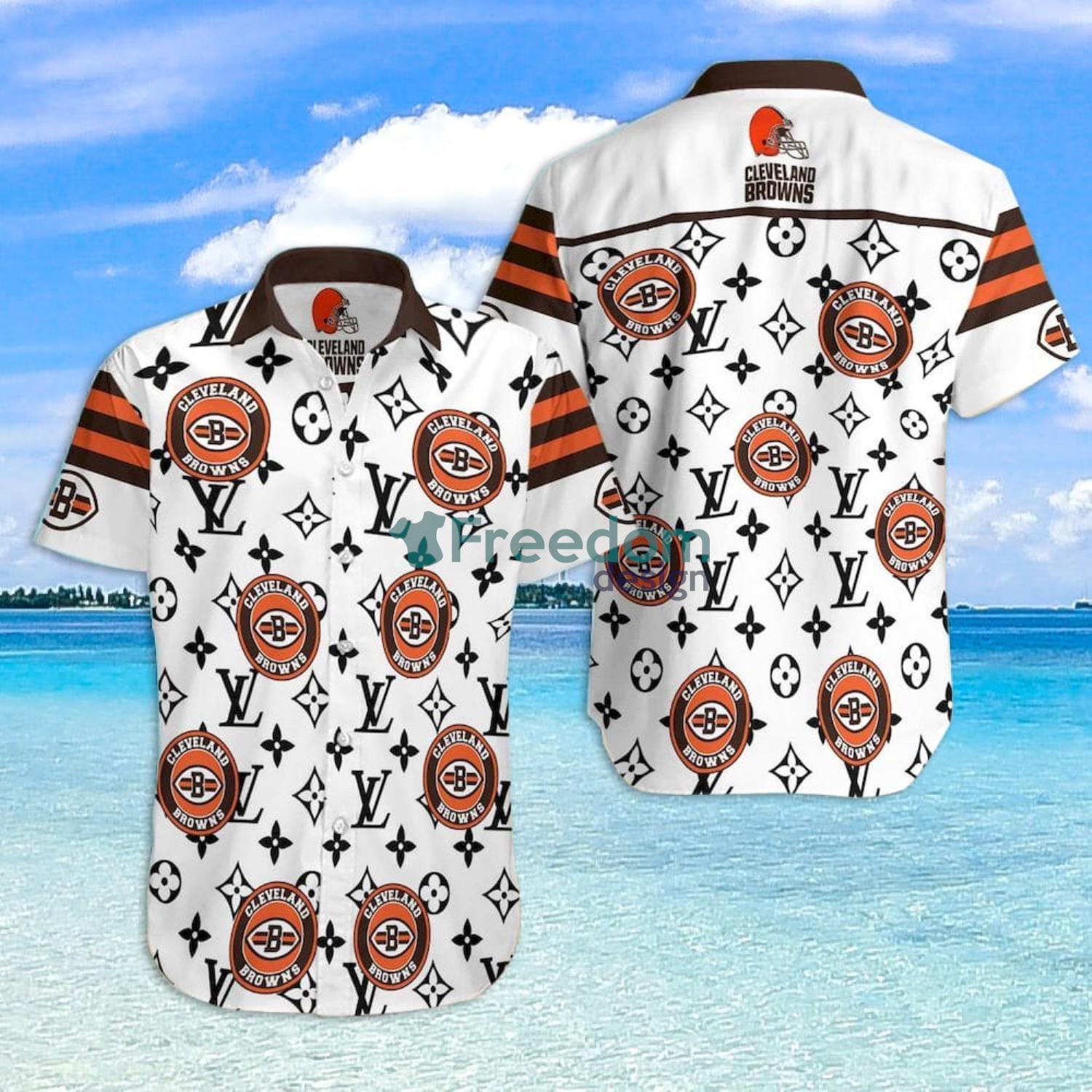 nfl dallas cowboys louis vuitton logo pattern hawaiian shirt