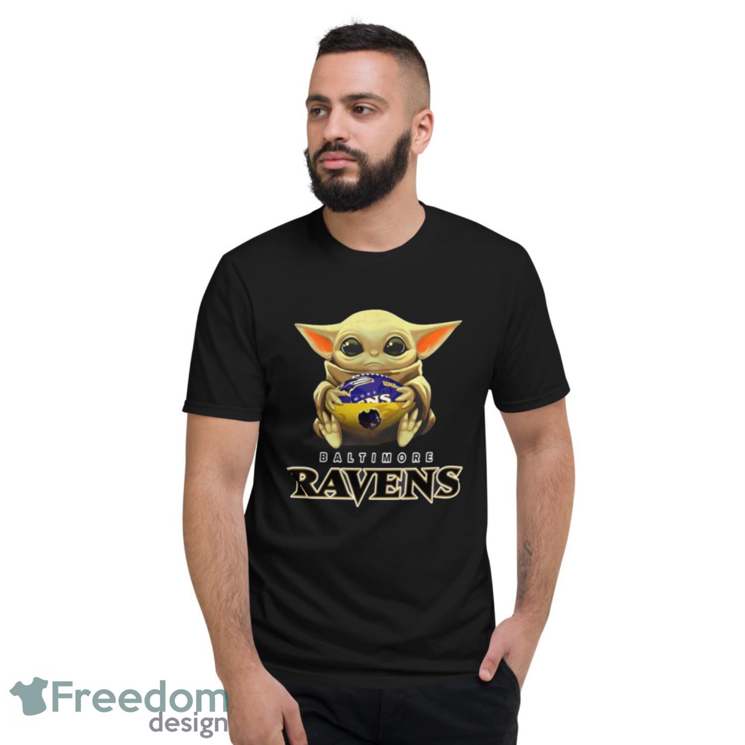 NFL Football Baltimore Ravens Baby Yoda Star Wars Shirt Youth T-Shirt