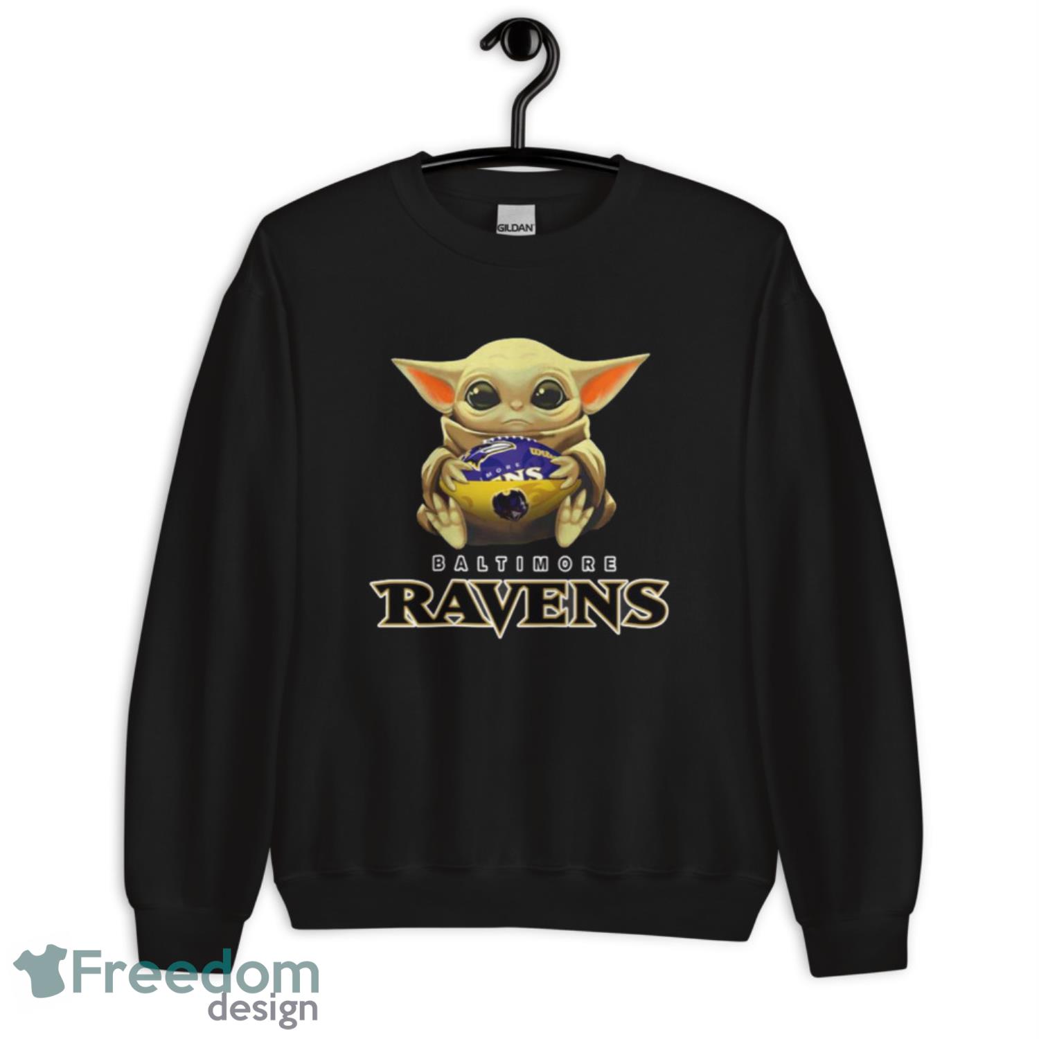 NFL Football Baltimore Ravens Baby Yoda Star Wars Shirt T Shirt