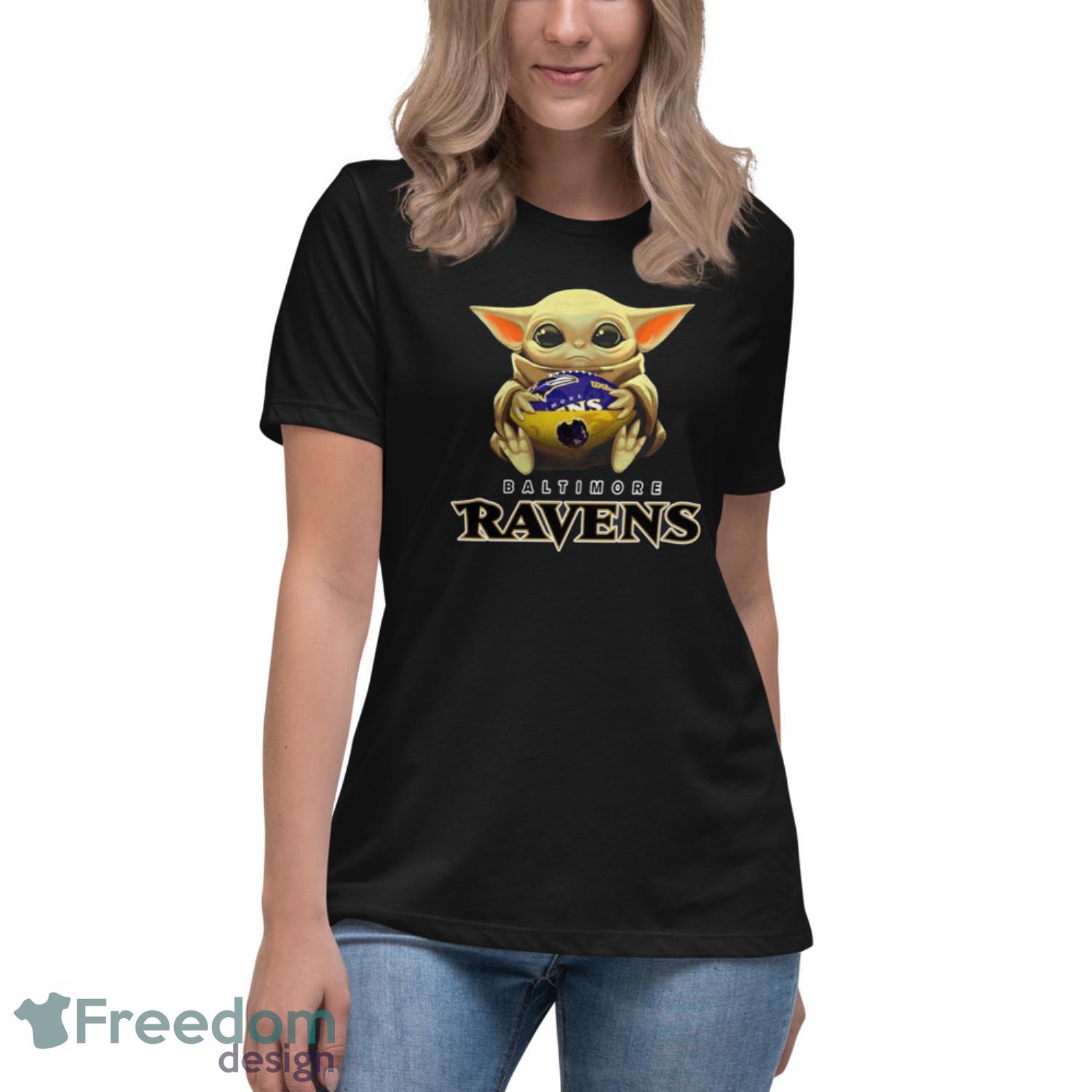 NFL Football Baltimore Ravens Baby Yoda Star Wars Shirt T Shirt