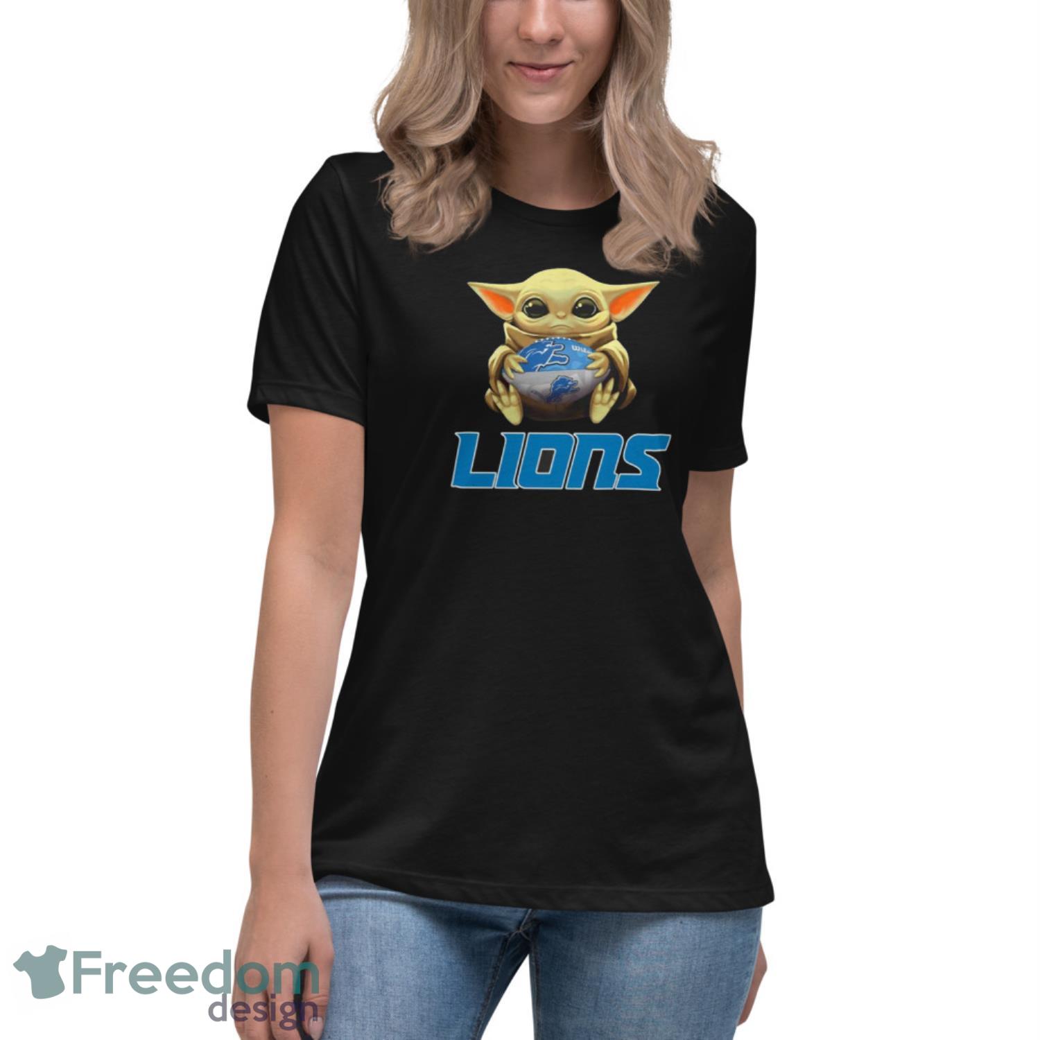 NFL Football Detroit Lions Baby Yoda Star Wars Shirt T Shirt