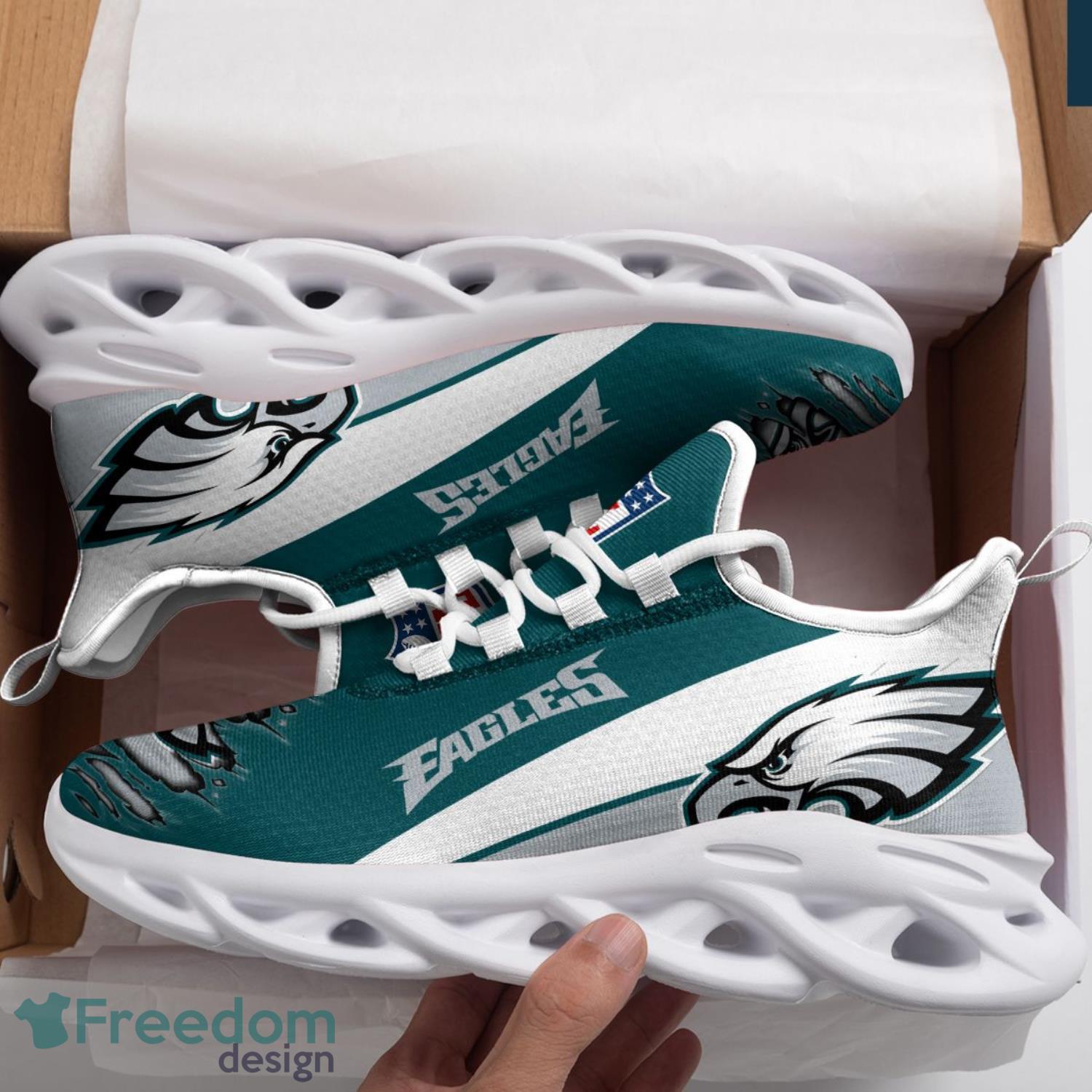 Philadelphia Eagles NFL Clunky Shoes Running Max Soul Shoes For Men And  Women