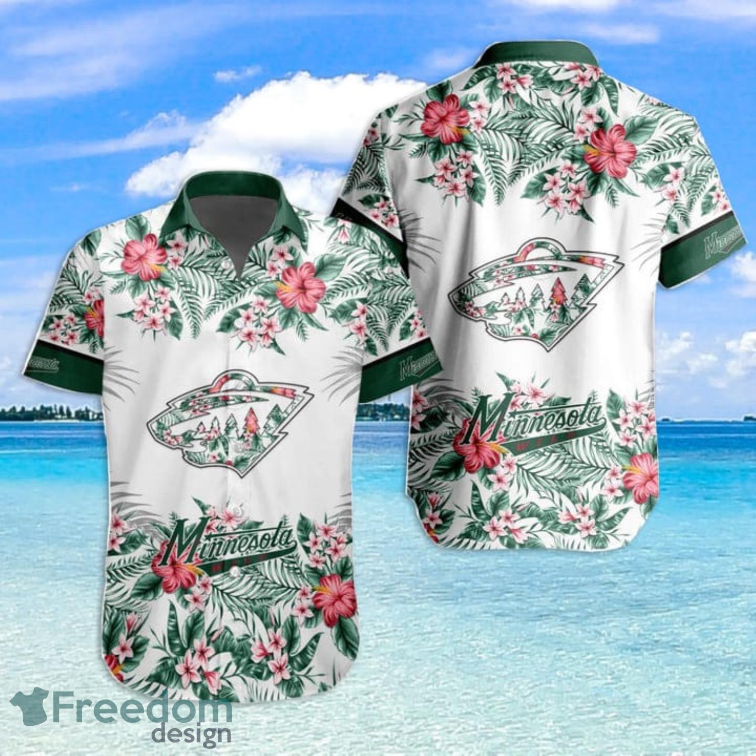 Minnesota Wild NHL Flower Hawaiian Shirt Gift For Men Women Fans