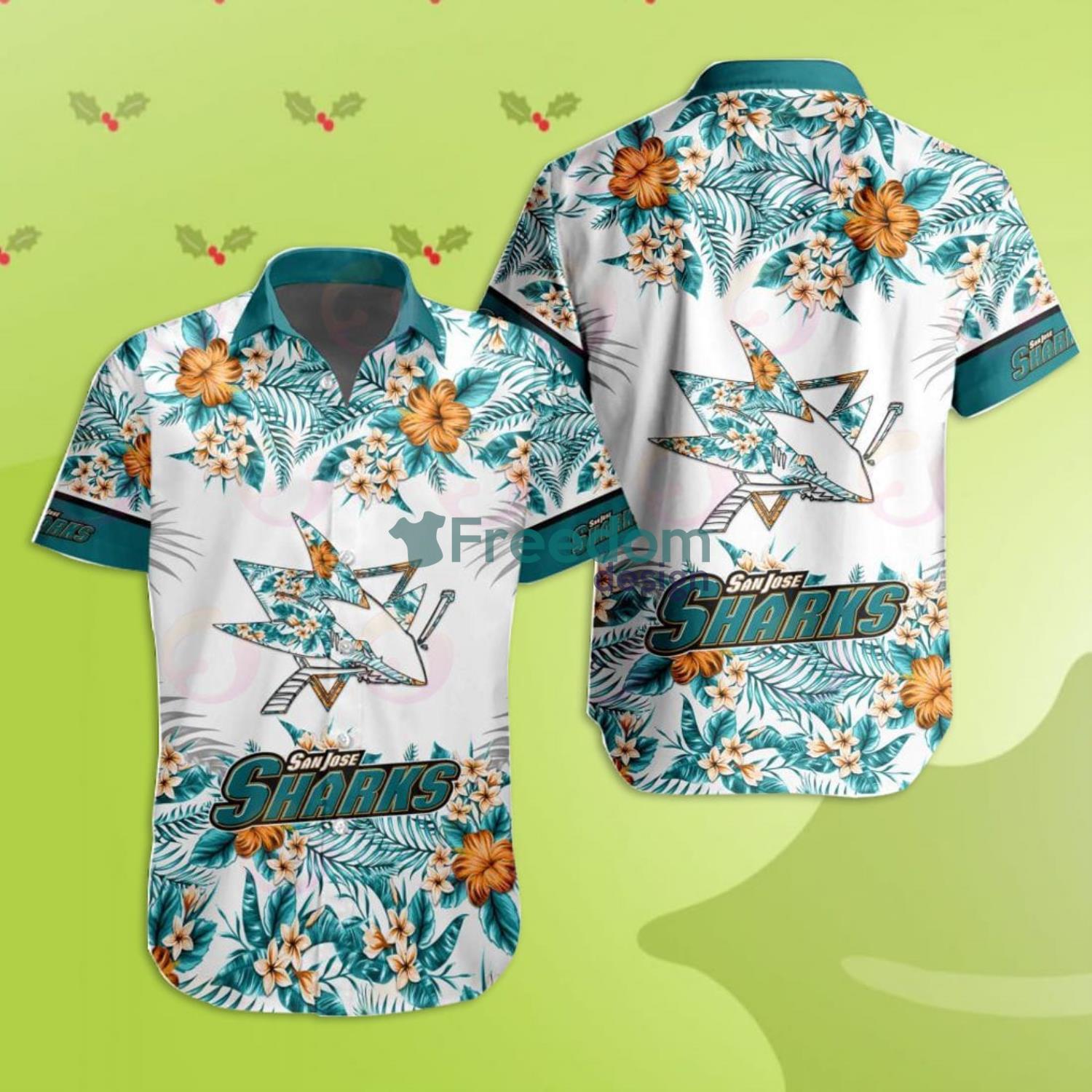 San jose sharks hawaiian hot sale shirt